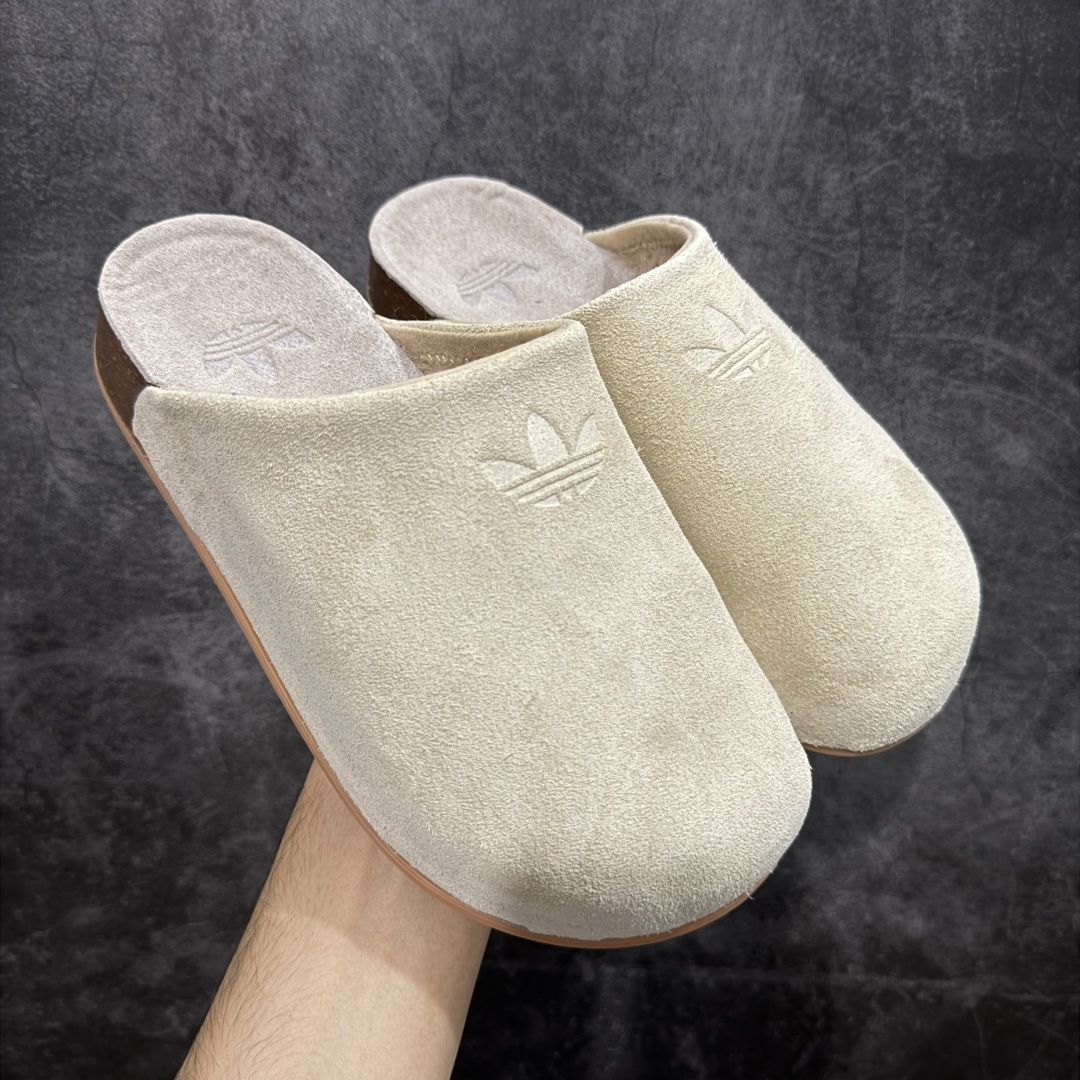 图片[8]-【神版】adidas originals Adimule 阿迪勃肯 黑色加绒款 舒适百搭 防磨包头一脚蹬拖鞋 货号：JP8730 尺码：35.5-45半码-选品中心