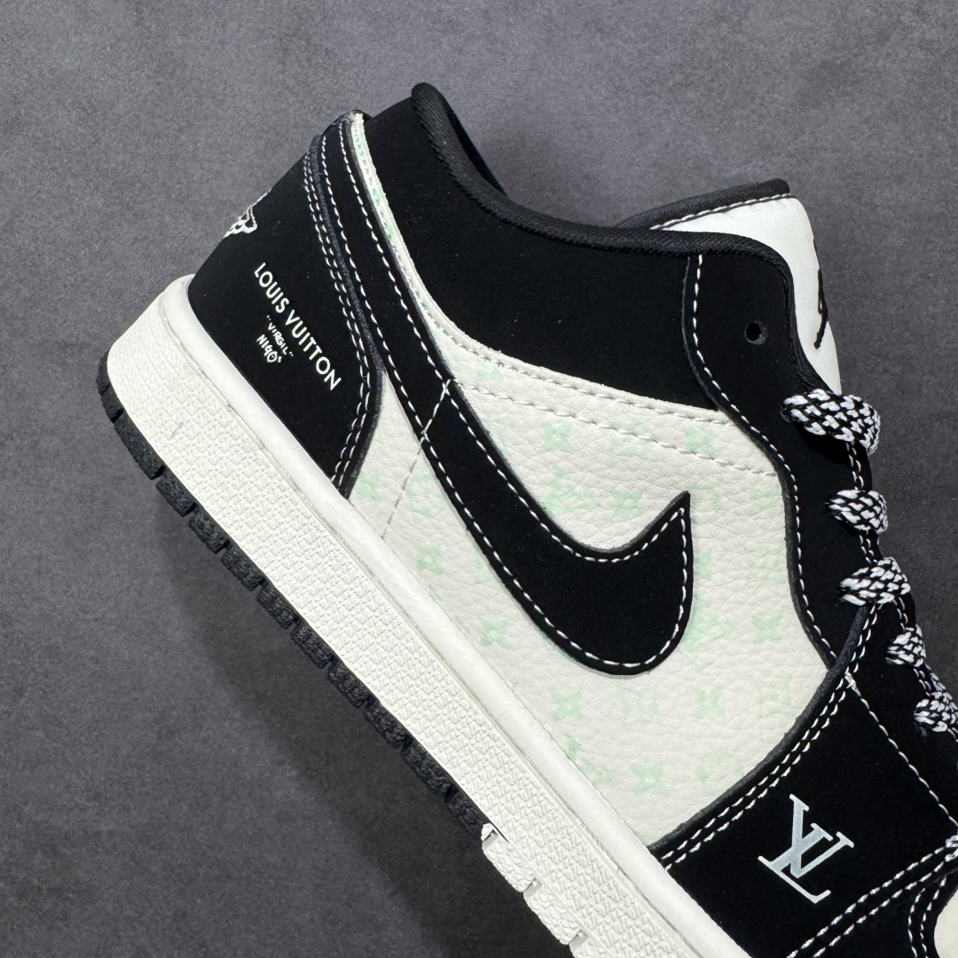 图片[6]-【定制版】Nike Jordan Air Jordan 1“ LV联名——黑白熊猫印花” 高端定制 低帮 复古 减震 防滑 耐磨 篮球鞋 定制鞋盒 大厂纯原品质出货 超高清洁度 皮料切割干净无任何毛边 细节完美 货号：QL1988-002 尺码： 36 36.5 37.5 38 38.5 39 40 40.5 41 42 42.5 43 44 44.5 45-选品中心
