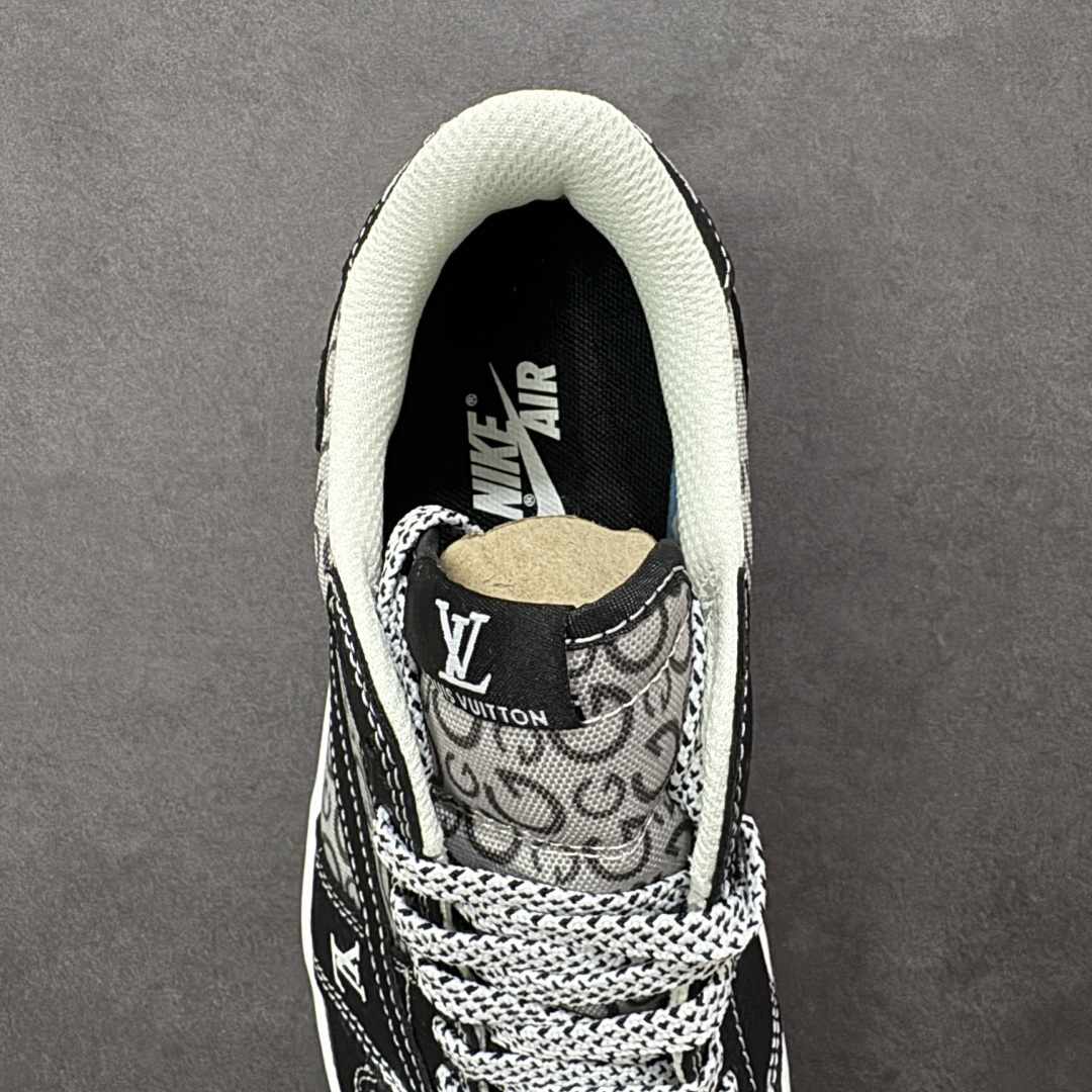 图片[7]-【定制版】Travis Scott x Fragment Design x Jordan Air Jordan 1 Low OG SP “LV联名——黑荔纹” 多方联名合作融合了Travi翻毛蓝勾s Scott 独特的音乐风格，藤原浩个性的设计风格以及Jordan品牌的经典元素 使其成为一双具有独特身份和价值的鞋子 清新而立体的外观加上联名标识更突出了其独特身份 这种配色方案显示出活力和时尚感 在视觉上引人注目 鞋身的质感和细腻的细节处理使其显得高端而格调十足 这款“倒钩”联名是设计与创意完美结合 融合多方的个性风格是一款备受瞩目的潮流鞋款 低帮休闲板鞋 定制鞋盒 大厂纯原品质出货 超高清洁度 皮料切割干净无任何毛边 细节完美 货号：DZ5899-041 尺码：36 36.5 37.5 38 38.5 39 40 40.5 41 42 42.5 43 44 44.5 45 编码：HXSB330340-选品中心