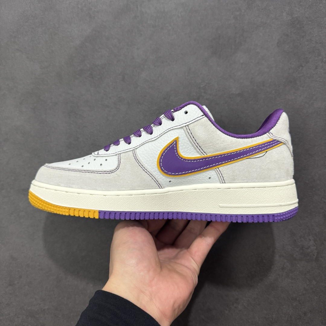 图片[2]-【定制版】NIke Air Force 1 \’07 Low “NBA联名——紫金湖人”空军一号 低帮 运动鞋 休闲鞋 折边针车 工艺难度大 原楦头原纸板 原装鞋盒 定制五金配件 内置全掌气垫 原厂鞋底 货号：SS1979-004 尺码：36 36.5 37.5 38 38.5 39 40 40.5 41 42 42.5 43 44 44.5 45 编码：HXSA310320-选品中心