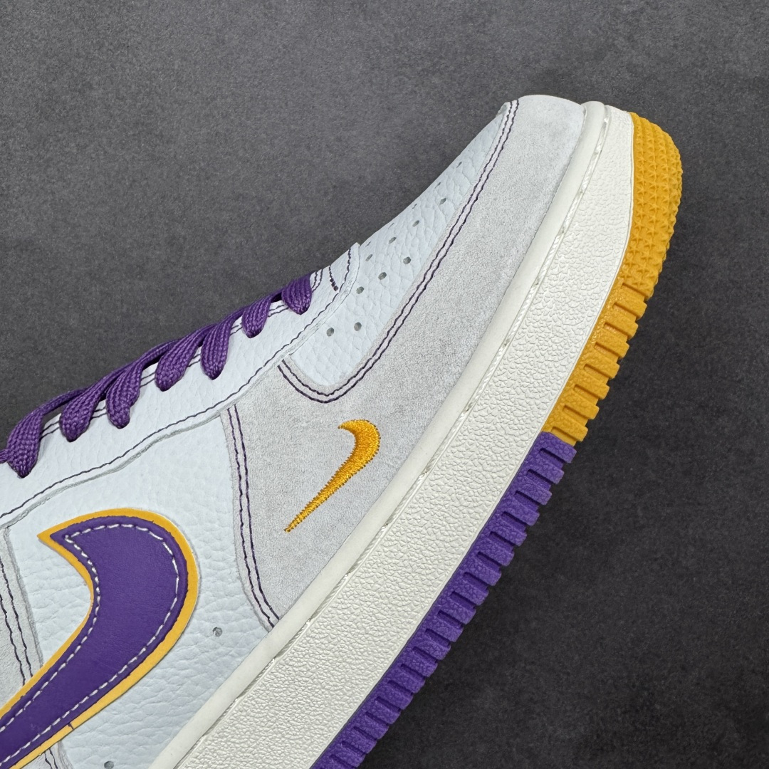 图片[5]-【定制版】NIke Air Force 1 \’07 Low “NBA联名——紫金湖人”空军一号 低帮 运动鞋 休闲鞋 折边针车 工艺难度大 原楦头原纸板 原装鞋盒 定制五金配件 内置全掌气垫 原厂鞋底 货号：SS1979-004 尺码：36 36.5 37.5 38 38.5 39 40 40.5 41 42 42.5 43 44 44.5 45 编码：HXSA310320-选品中心