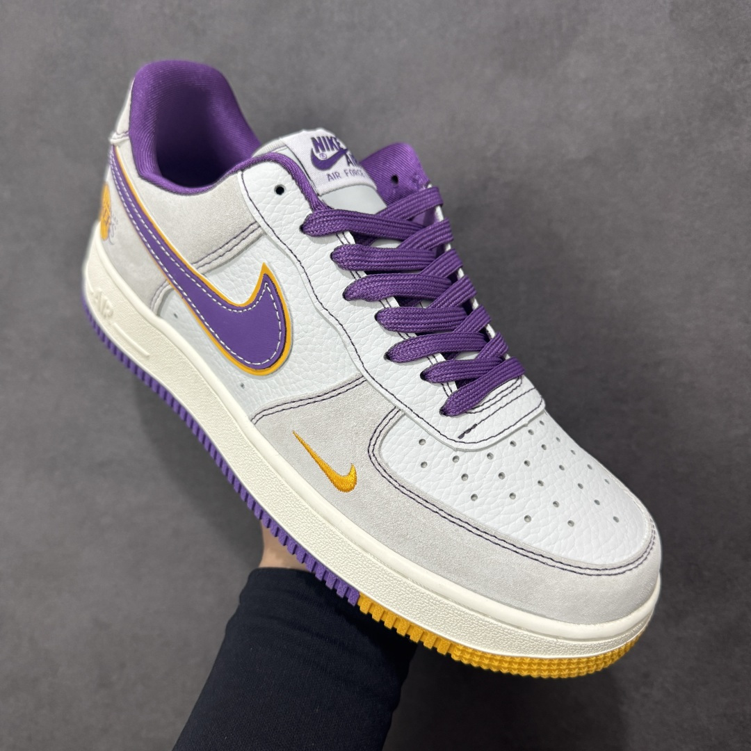 图片[3]-【定制版】NIke Air Force 1 \’07 Low “NBA联名——紫金湖人”空军一号 低帮 运动鞋 休闲鞋 折边针车 工艺难度大 原楦头原纸板 原装鞋盒 定制五金配件 内置全掌气垫 原厂鞋底 货号：SS1979-004 尺码：36 36.5 37.5 38 38.5 39 40 40.5 41 42 42.5 43 44 44.5 45 编码：HXSA310320-选品中心