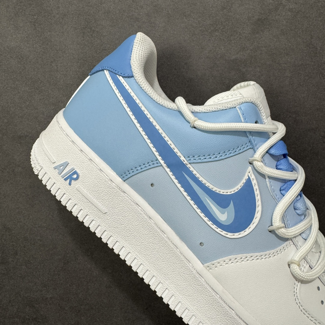 图片[6]-【定制版】Nike Air Force 1\’07 Low 空军一号低帮休闲板鞋  #鞋身主体为白色皮革，鞋侧Swoosh、鞋帮及鞋带采用渐变浅蓝，清新柔和，自带“海盐/奶蓝”的氛围感！ 货号：CD2288-951  尺码：36 36.5 37.5 38 38.5 39 40 40.5 41 42 42.5 43 44 44.5 45-选品中心