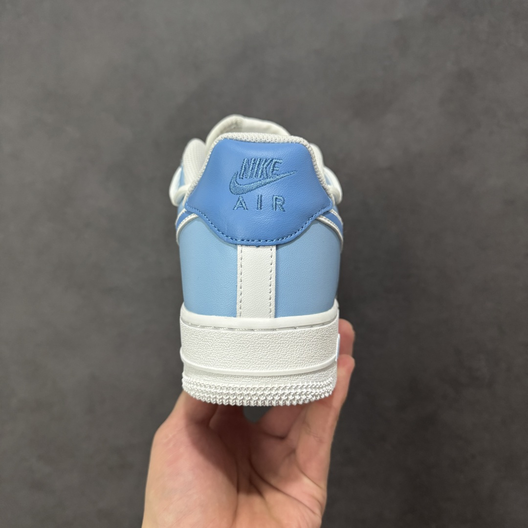 图片[4]-【定制版】Nike Air Force 1\’07 Low 空军一号低帮休闲板鞋  #鞋身主体为白色皮革，鞋侧Swoosh、鞋帮及鞋带采用渐变浅蓝，清新柔和，自带“海盐/奶蓝”的氛围感！ 货号：CD2288-951  尺码：36 36.5 37.5 38 38.5 39 40 40.5 41 42 42.5 43 44 44.5 45-选品中心