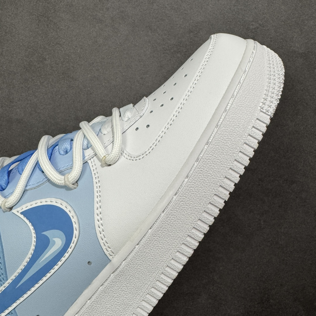 图片[5]-【定制版】Nike Air Force 1\’07 Low 空军一号低帮休闲板鞋  #鞋身主体为白色皮革，鞋侧Swoosh、鞋帮及鞋带采用渐变浅蓝，清新柔和，自带“海盐/奶蓝”的氛围感！ 货号：CD2288-951  尺码：36 36.5 37.5 38 38.5 39 40 40.5 41 42 42.5 43 44 44.5 45-选品中心