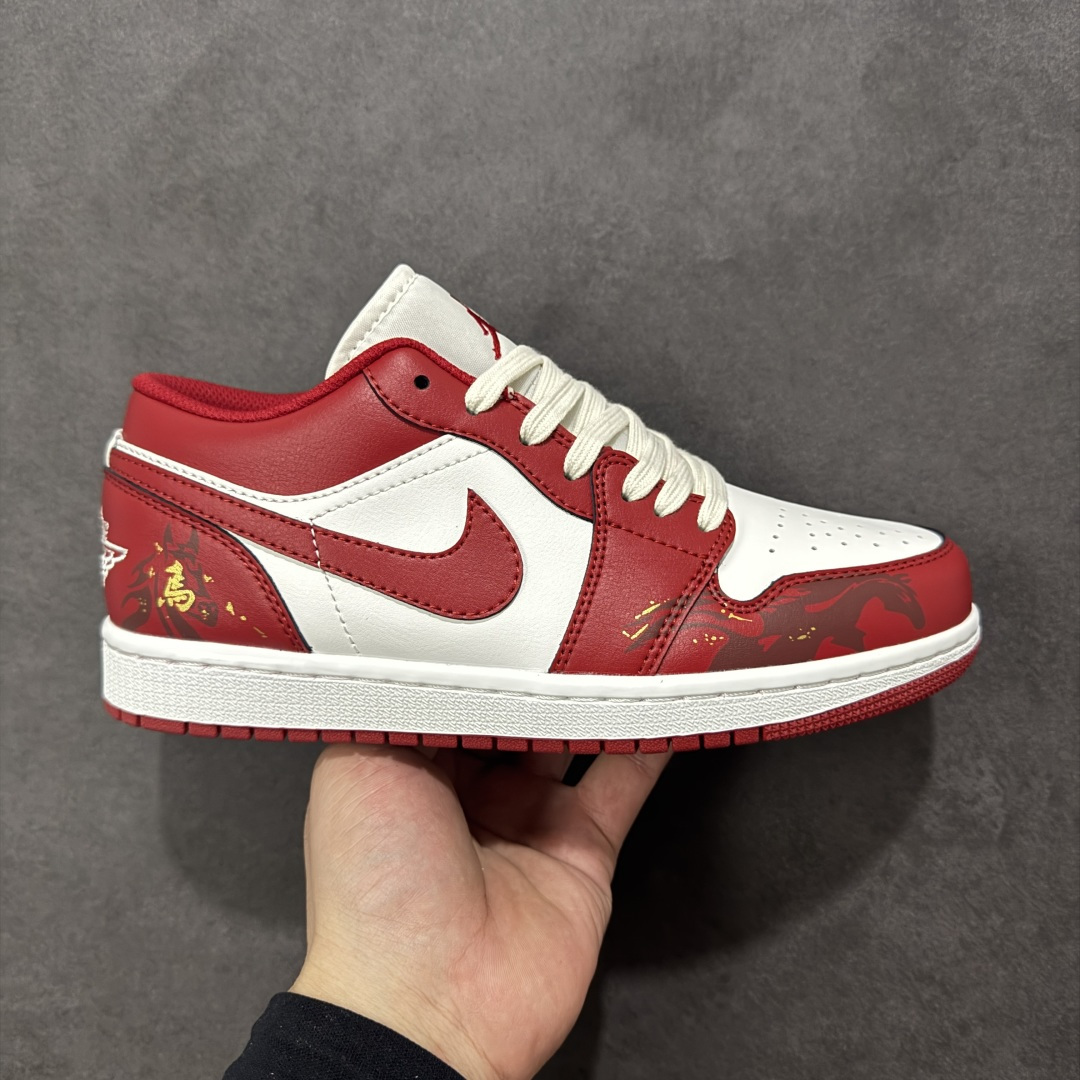 【K版】Air Jordan 1 Low 乔丹1代低帮新春福马 红色 货号:553558-166 尺码:36 36.5 37.5 38 38.5 39 40 40.5 41 42 42.5 43 44 44.5 45 46 编码: DKB240260-选品中心