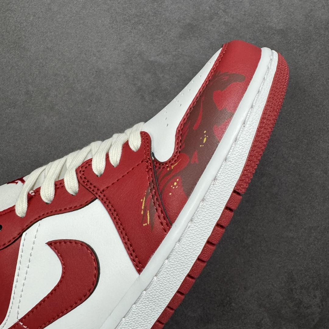 图片[5]-【K版】Air Jordan 1 Low 乔丹1代低帮新春福马 红色 货号：553558-166 尺码：36 36.5 37.5 38 38.5 39 40 40.5 41 42 42.5 43 44 44.5 45 46 编码： DKB240260-选品中心