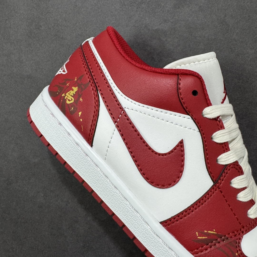 图片[6]-【K版】Air Jordan 1 Low 乔丹1代低帮新春福马 红色 货号：553558-166 尺码：36 36.5 37.5 38 38.5 39 40 40.5 41 42 42.5 43 44 44.5 45 46 编码： DKB240260-选品中心