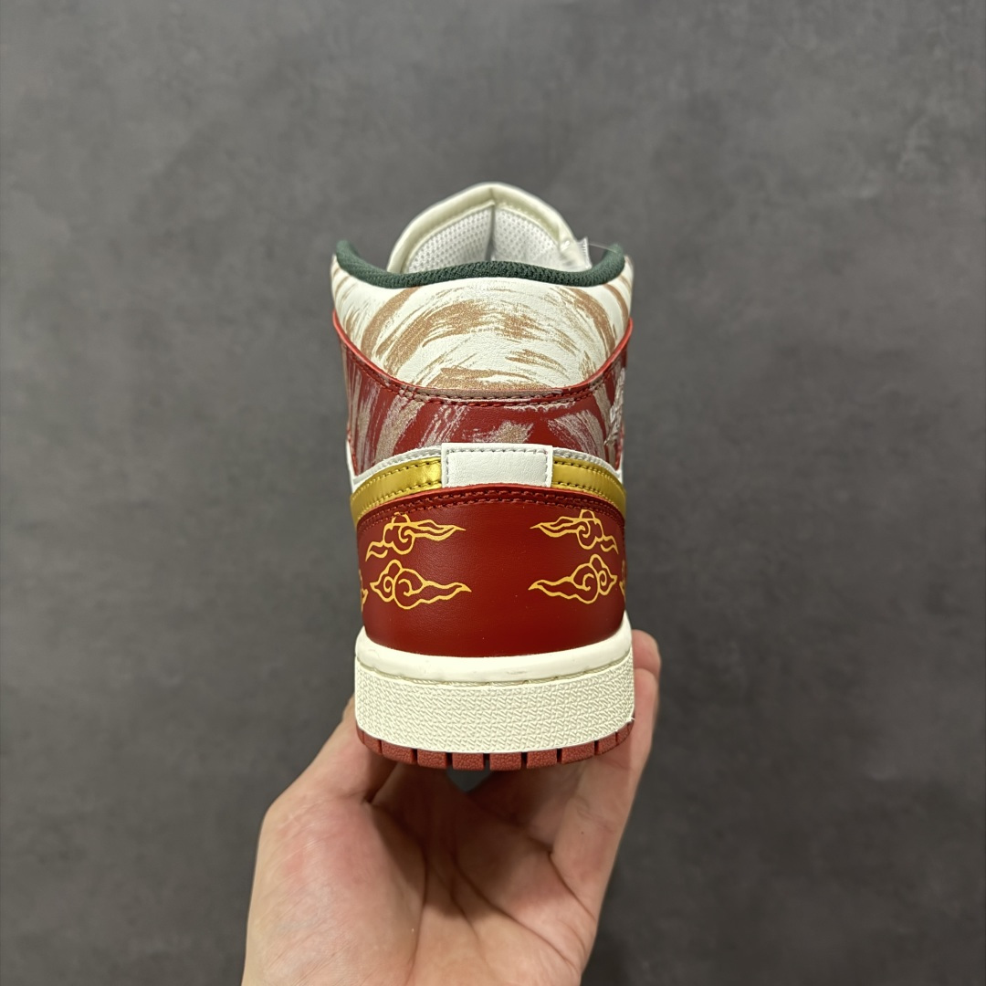 图片[4]-【K版】Air Jordan 1 Mid AJ1 乔1马年限定 中邦文化休闲板鞋 货号：DQ8426-105 尺码：36 36.5 37.5 38 38.5 39 40 40.5 41 42 42.5 43 44 44.5 45 46 编码：YQB260270-选品中心