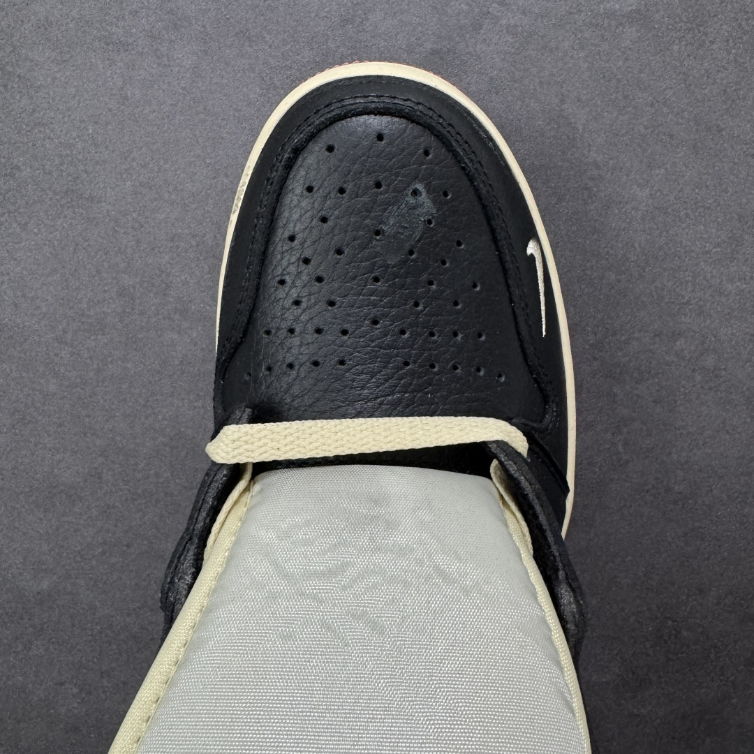 图片[8]-【清远TS版】Nike Air Jordan aj1 Retro High OG 复刻黑扣碎 百搭休闲文化运动篮球鞋 IB8958-100 口碑AJ大厂出品 全系列原楦原纸板开发 原厂头层皮料加持 原厂定型后跟完美效果 裁片超高清洁度 针车 细节到位 性价比十足💪🏻 尺码：36-48.5（半）-选品中心
