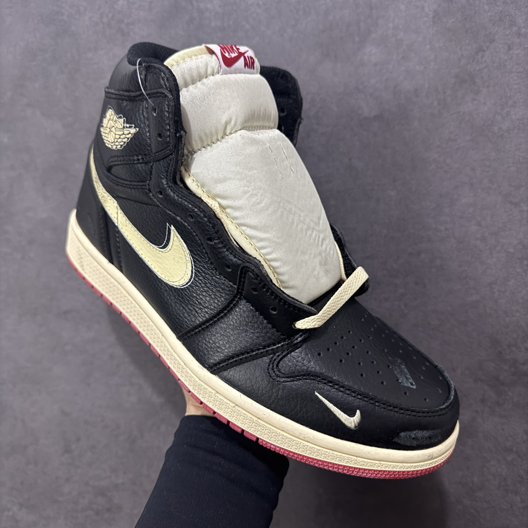 图片[3]-【清远TS版】Nike Air Jordan aj1 Retro High OG 复刻黑扣碎 百搭休闲文化运动篮球鞋 IB8958-100 口碑AJ大厂出品 全系列原楦原纸板开发 原厂头层皮料加持 原厂定型后跟完美效果 裁片超高清洁度 针车 细节到位 性价比十足💪🏻 尺码：36-48.5（半）-选品中心