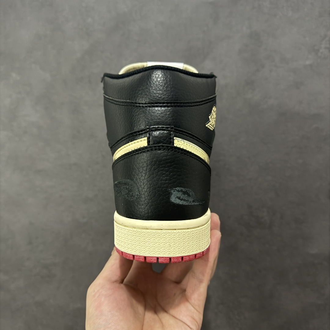 图片[4]-【清远TS版】Nike Air Jordan aj1 Retro High OG 复刻黑扣碎 百搭休闲文化运动篮球鞋 IB8958-100 口碑AJ大厂出品 全系列原楦原纸板开发 原厂头层皮料加持 原厂定型后跟完美效果 裁片超高清洁度 针车 细节到位 性价比十足💪🏻 尺码：36-48.5（半）-选品中心