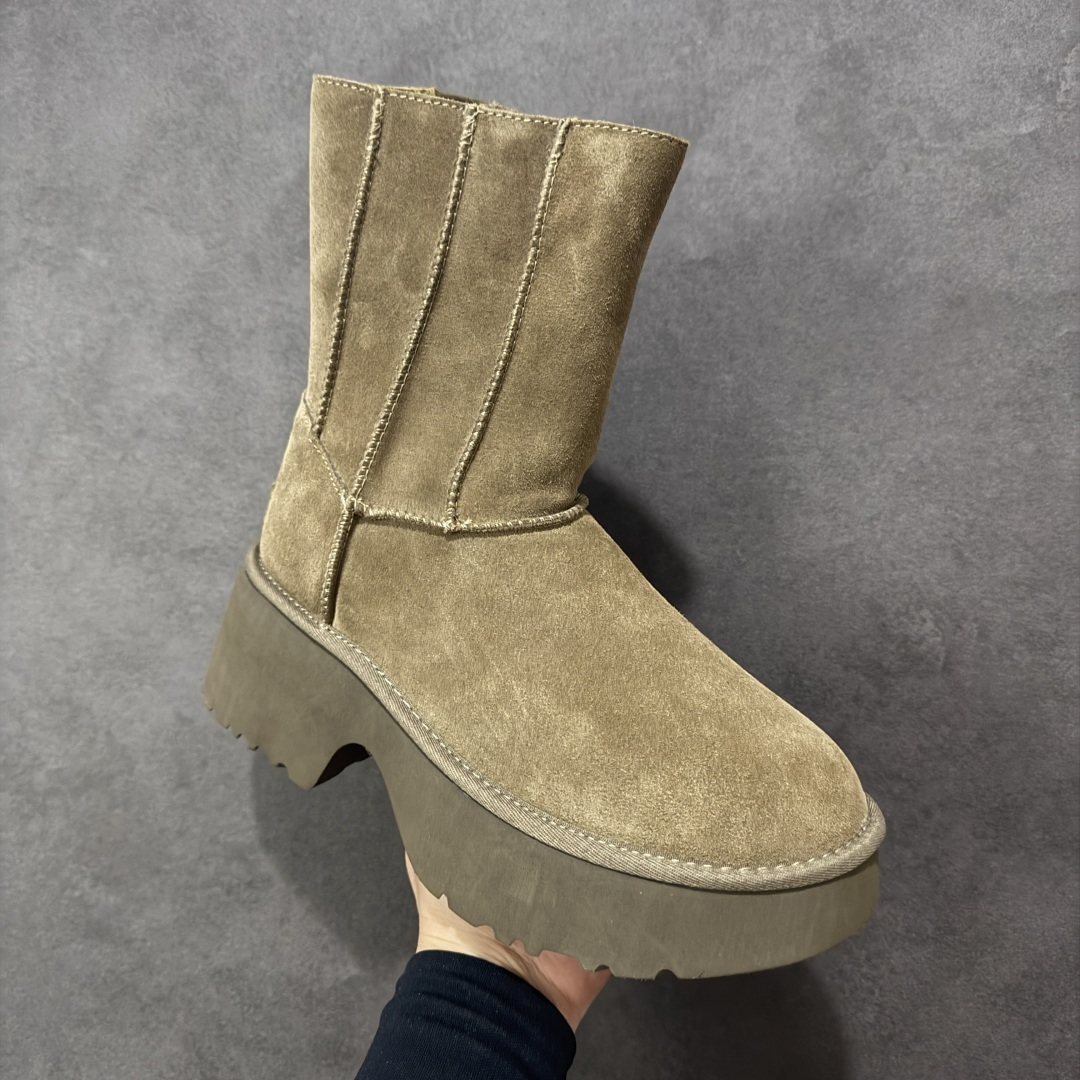 图片[3]-【莞产X1版本】全网最齐ugg130个配色市面顶级版本 1158313 UGG 鱼人厚底铅笔靴 5cm厚底 小红书爆款 厚底羊皮毛一体雪地靴女款 广州外贸大厂生产鞋头到鞋垫真羊皮毛一体独立外盒包装芯片带防水工艺区别市面任何版本 5cm厚底独立原版开发大底羊绒鞋垫冬季保暖外出家居都是很适合的选择进年uug推出款式系列局部偏向年轻消费者喜好也走到时尚潮流穿搭的前沿鞋身材质防泼水涂层翻毛皮鞋面17毫米UGGPURE™植入式羊毛内底轻便防滑舒适橡胶外底带有品牌LOGO商标带全套包装 尺码：35-40-选品中心