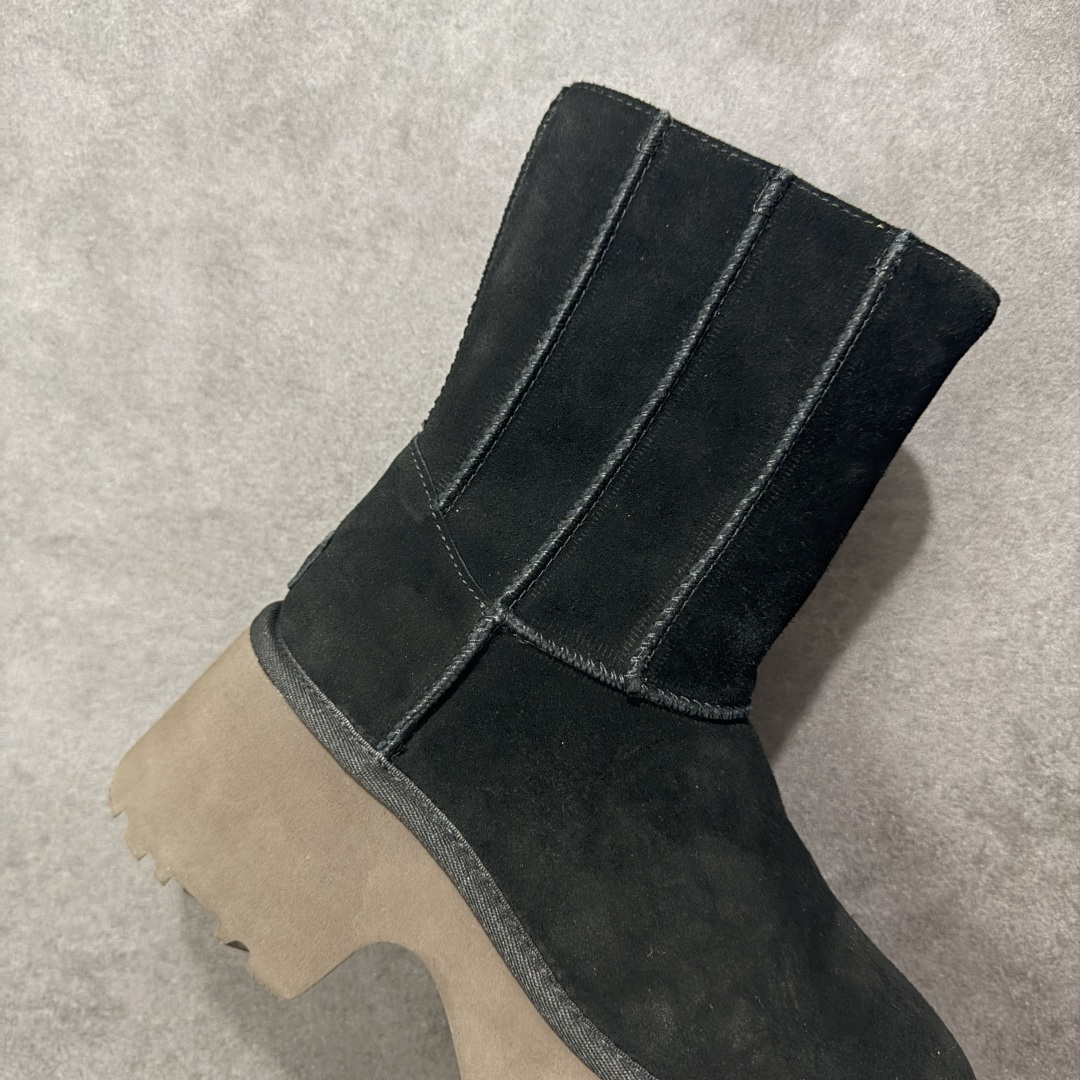 图片[6]-【莞产X1版本】全网最齐ugg130个配色市面顶级版本 1158313 UGG 鱼人厚底铅笔靴 5cm厚底 小红书爆款 厚底羊皮毛一体雪地靴女款 广州外贸大厂生产鞋头到鞋垫真羊皮毛一体独立外盒包装芯片带防水工艺区别市面任何版本 5cm厚底独立原版开发大底羊绒鞋垫冬季保暖外出家居都是很适合的选择进年uug推出款式系列局部偏向年轻消费者喜好也走到时尚潮流穿搭的前沿鞋身材质防泼水涂层翻毛皮鞋面17毫米UGGPURE™植入式羊毛内底轻便防滑舒适橡胶外底带有品牌LOGO商标带全套包装 尺码：35-40-选品中心