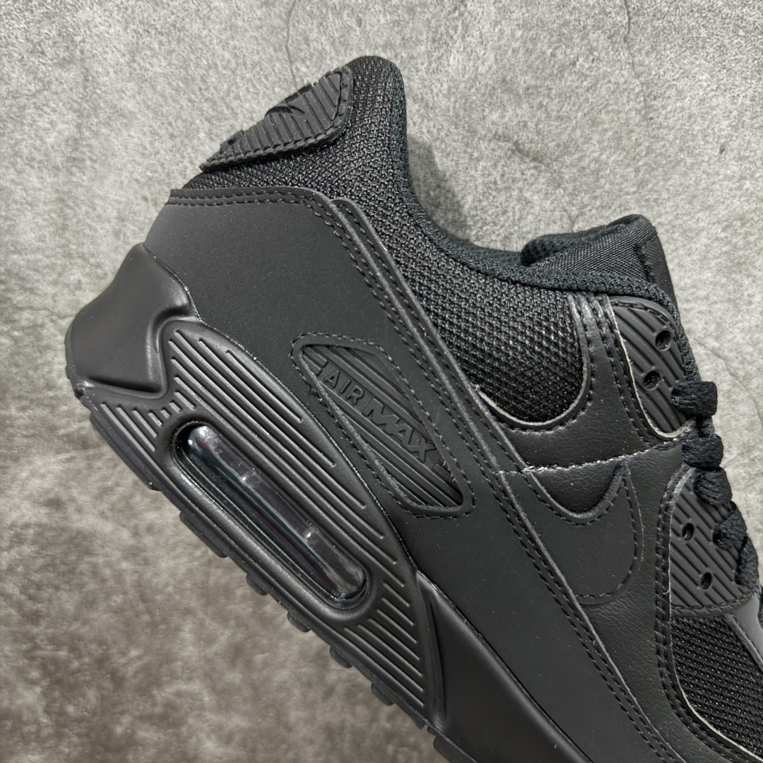 图片[7]-【顶级芯片版】Nike Air Max 90 舒适 复古 合成革减震防滑透气 低帮 休闲跑步鞋 全黑纯黑 CN8490-003 鞋舌标可扫码 海外欧州过验版 原纸版原楦头 顶级90款问市 开发数月 原版开发 多道QC质检 鞋型完美复刻 原厂级别工艺 正确色卡 正确气垫蓝光 正确大底 独家私模 采用进口头层牛皮拼接 定位高端市场 行业标杆工艺 尺码：40 40.5 41 42 42.5 43 44 44.5 45 46-选品中心