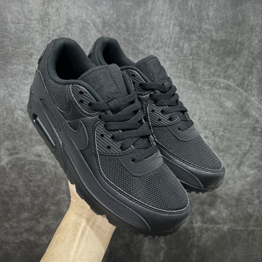 【顶级芯片版】Nike Air Max 90 舒适 复古 合成革减震防滑透气 低帮 休闲跑步鞋 全黑纯黑 CN8490-003 鞋舌标可扫码 海外欧州过验版 原纸版原楦头 顶级90款问市 开发数月 原版开发 多道QC质检 鞋型完美复刻 原厂级别工艺 正确色卡 正确气垫蓝光 正确大底 独家私模 采用进口头层牛皮拼接 定位高端市场 行业标杆工艺 尺码:40 40.5 41 42 42.5 43 44 44.5 45 46-选品中心