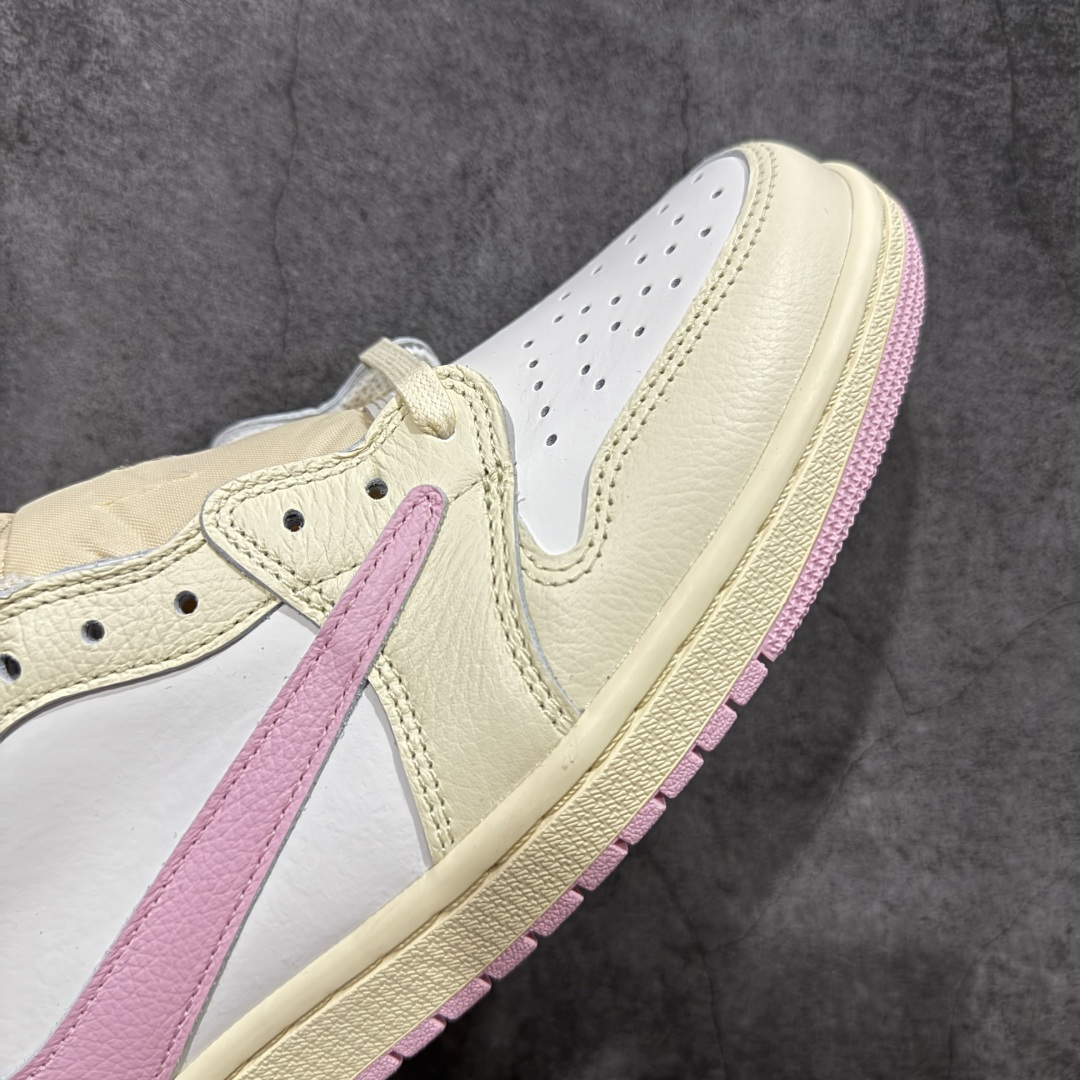 图片[6]-【KZ纯原】Travis Scott x Air Jordan AJ1 Low OG SP TS联名倒钩低帮米黄白粉 IQ7804-101 原材料软头层皮料 国内一线头部知名大厂出品 高端外贸零售专供品质 版型细节完美 原鞋原楦头纸板开发 原厂防尘纸 极致一眼正品既视感 尺码：36-47.5-选品中心