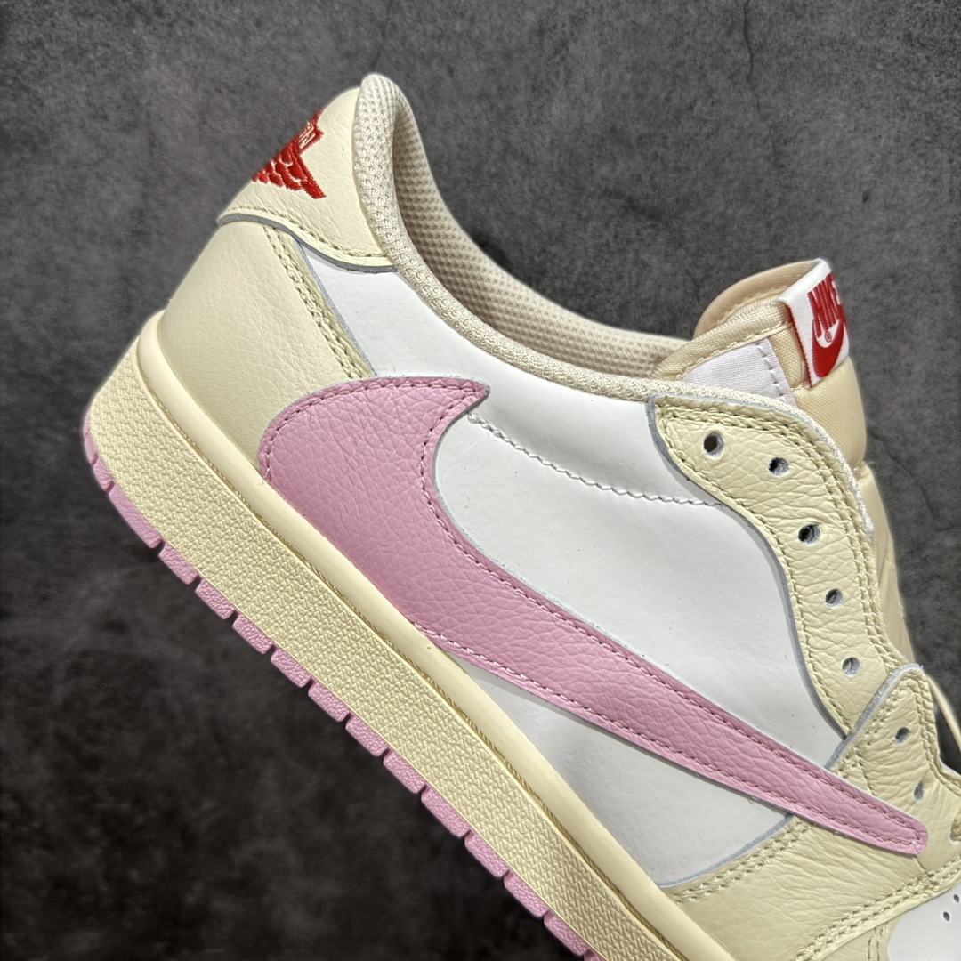图片[7]-【KZ纯原】Travis Scott x Air Jordan AJ1 Low OG SP TS联名倒钩低帮米黄白粉 IQ7804-101 原材料软头层皮料 国内一线头部知名大厂出品 高端外贸零售专供品质 版型细节完美 原鞋原楦头纸板开发 原厂防尘纸 极致一眼正品既视感 尺码：36-47.5-选品中心