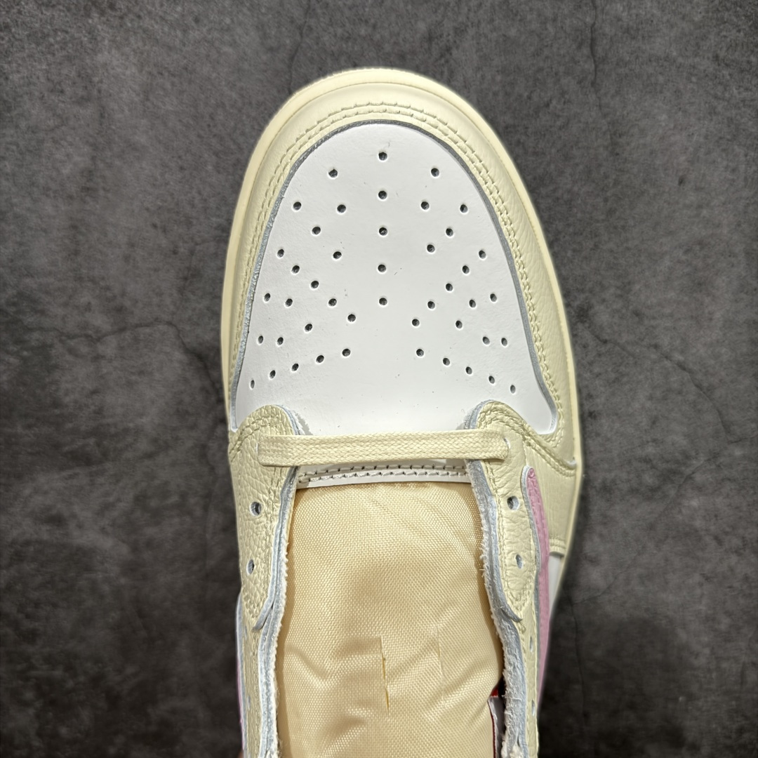 图片[5]-【KZ纯原】Travis Scott x Air Jordan AJ1 Low OG SP TS联名倒钩低帮米黄白粉 IQ7804-101 原材料软头层皮料 国内一线头部知名大厂出品 高端外贸零售专供品质 版型细节完美 原鞋原楦头纸板开发 原厂防尘纸 极致一眼正品既视感 尺码：36-47.5-选品中心
