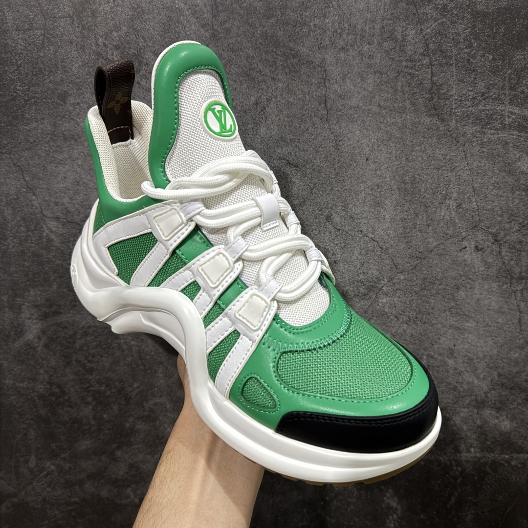 图片[3]-【YS纯原】广奢高端货Louis Vuitton 路易威登LV Archlight Sneakers系列 真皮拼色弓型拱桥底运动鞋 INS炸款 · 米兰走秀风 高奢质感 ✦ 高奢品牌走秀款 · 复古老爹＋舞蹈弓型轮廓 ✦ 升级原装5D礼盒＋全套原装配件 ✦ 支持NFC感应 · 直接跳转官网 ✦ 头层小牛皮革饰片 · 细节干净利落 ✦ 原厂网面＋真皮拼接 · 透气不闷脚 ✦ 独立开发 TPU回弹中底 · 轻量缓震 ✦ 组合 TPR耐磨大底 · 抓地稳、耐穿强 ✦ 超软皮内里＋柔软脚垫 · 上脚一秒舒适 尺码：35-39-选品中心