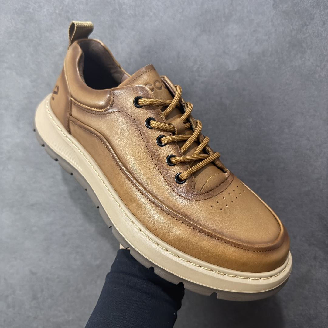 图片[3]-【公司级】ECCO爱步跑步鞋百搭舒适 秋冬新款厚底休闲运动鞋男鞋 灵动系列 黄景瑜同款 品质牛皮鞋面 轻盈柔韧 具有良好的透气性 细腻柔软 简约系带设计 可自由调节松紧 贴合脚型 PU泡沫橡胶大底 抓地力强 具有良好的防滑耐磨性 时尚简约 休闲百搭 货号： 875825 尺码：39 40 41 42 43 44 （皮鞋码）-选品中心