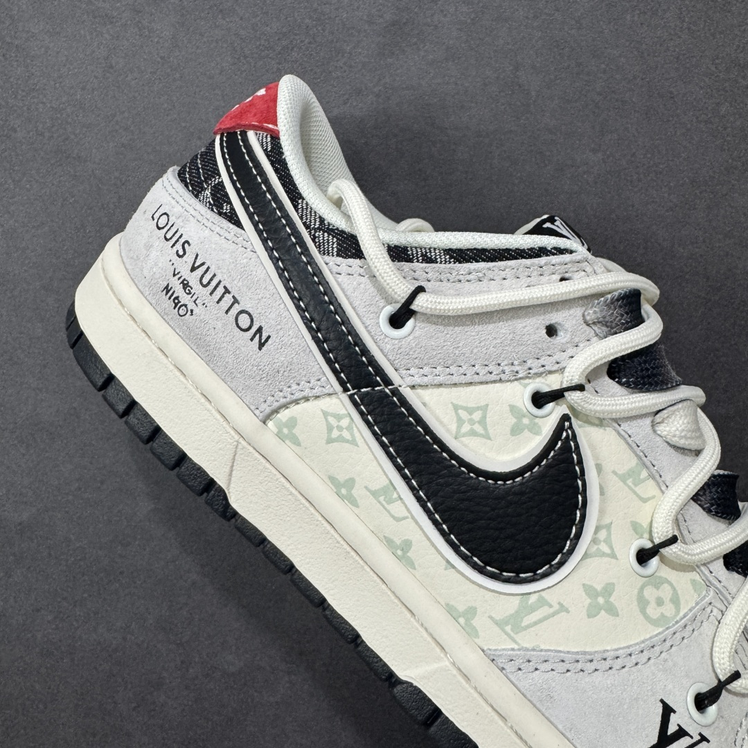 图片[6]-【定制版】Nike SB Dunk Low LV联名 荔纹勾抽绳 周年高端定制 低帮休闲板鞋 CX5050-Y53  #定制鞋盒 大厂纯原品质出货 超高清洁度 皮料切割干净无任何毛边 细节完美   尺码：36 36.5 37.5 38 38.5 39 40 40.5 41 42 42.5 43 44 44.5 45 编码：HXSB350360-选品中心