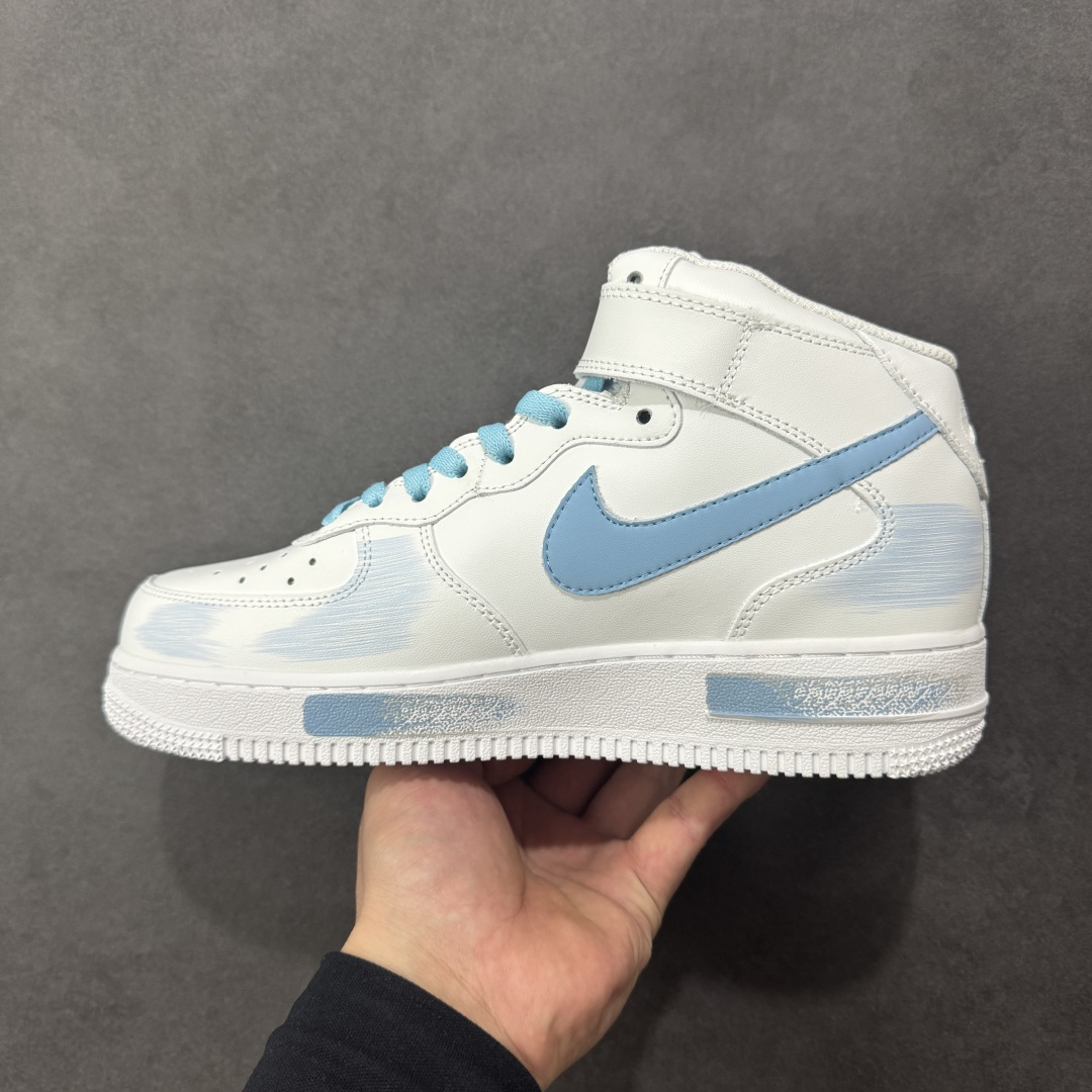 图片[2]-【定制版】Nike Air Force 1\’07 Mid 断勾 喷绘 空军一号中帮休闲板鞋 ZH0316-124  #定制皮料 原厂3D打印 定制鞋盒 原楦原纸板 纯正空军版型 内置全掌气垫  尺码：36 36.5 37.5 38 38.5 39 40 40.5 41 42 42.5 43 44 44.5 45 编码：HXSA330340-选品中心