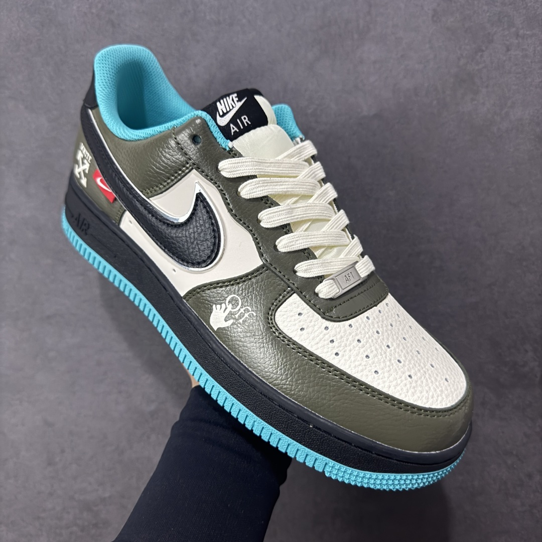 图片[3]-【定制版】Nike Air Force 1\’07 Low 联名 双拼黑绿蓝 空军低帮休闲板鞋 QW5836-022  #原楦头原纸板 原装鞋盒 定制五金配件 内置全掌气垫 原厂鞋底  尺码：36 36.5 37.5 38 38.5 39 40 40.5 41 42 42.5 43 44 44.5 45 编码：HXSB310320-选品中心