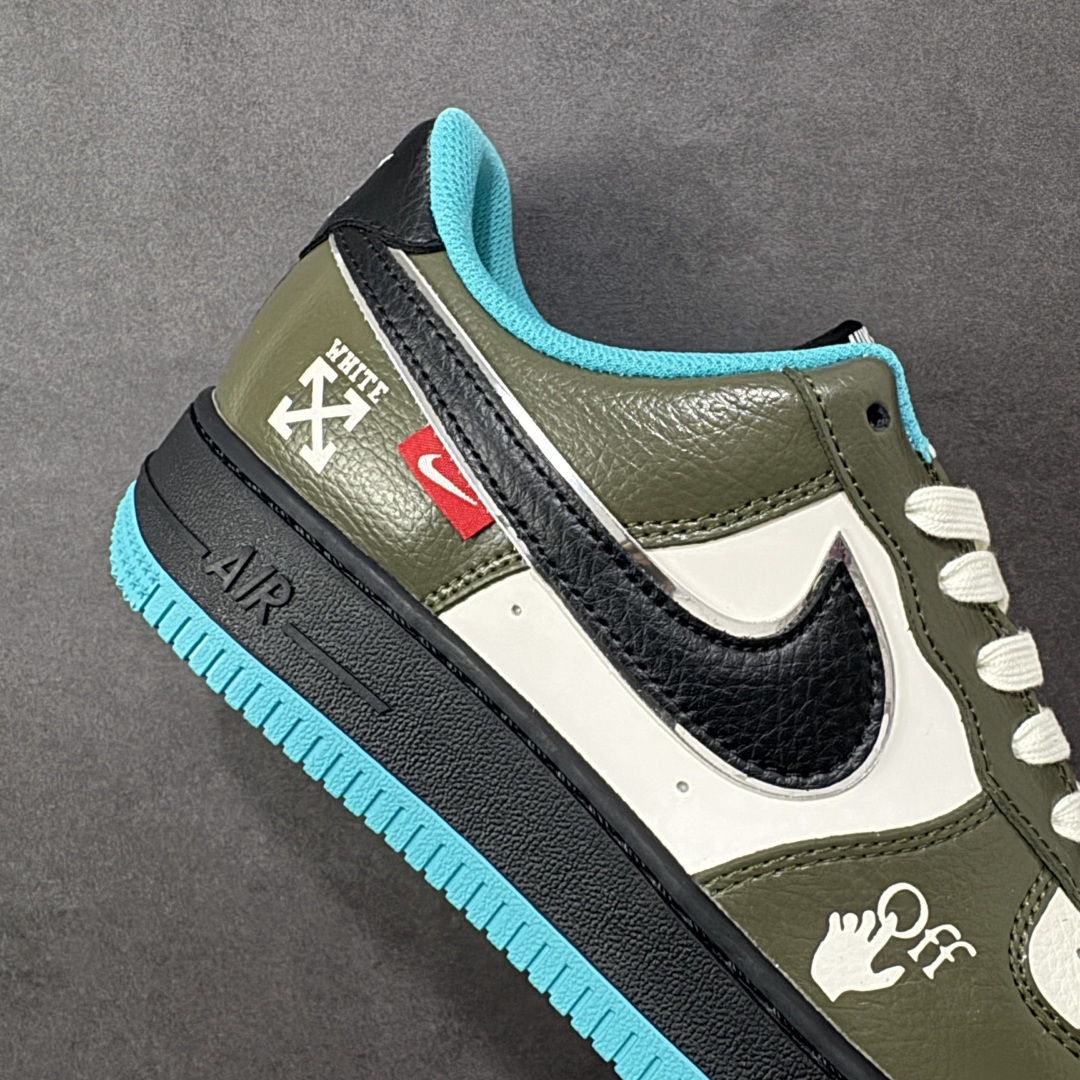 图片[6]-【定制版】Nike Air Force 1\’07 Low 联名 双拼黑绿蓝 空军低帮休闲板鞋 QW5836-022  #原楦头原纸板 原装鞋盒 定制五金配件 内置全掌气垫 原厂鞋底  尺码：36 36.5 37.5 38 38.5 39 40 40.5 41 42 42.5 43 44 44.5 45 编码：HXSB310320-选品中心