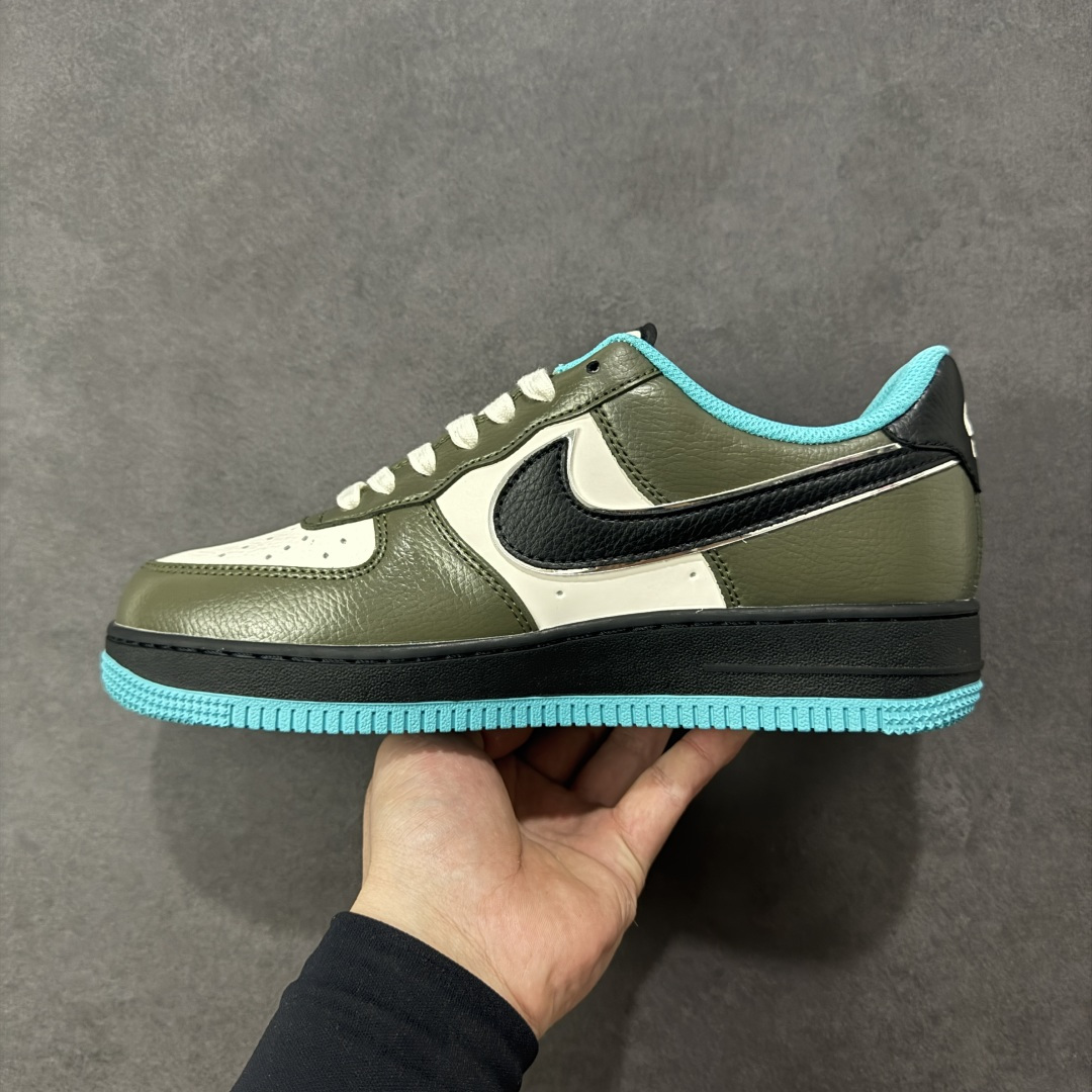 图片[2]-【定制版】Nike Air Force 1\’07 Low 联名 双拼黑绿蓝 空军低帮休闲板鞋 QW5836-022  #原楦头原纸板 原装鞋盒 定制五金配件 内置全掌气垫 原厂鞋底  尺码：36 36.5 37.5 38 38.5 39 40 40.5 41 42 42.5 43 44 44.5 45 编码：HXSB310320-选品中心