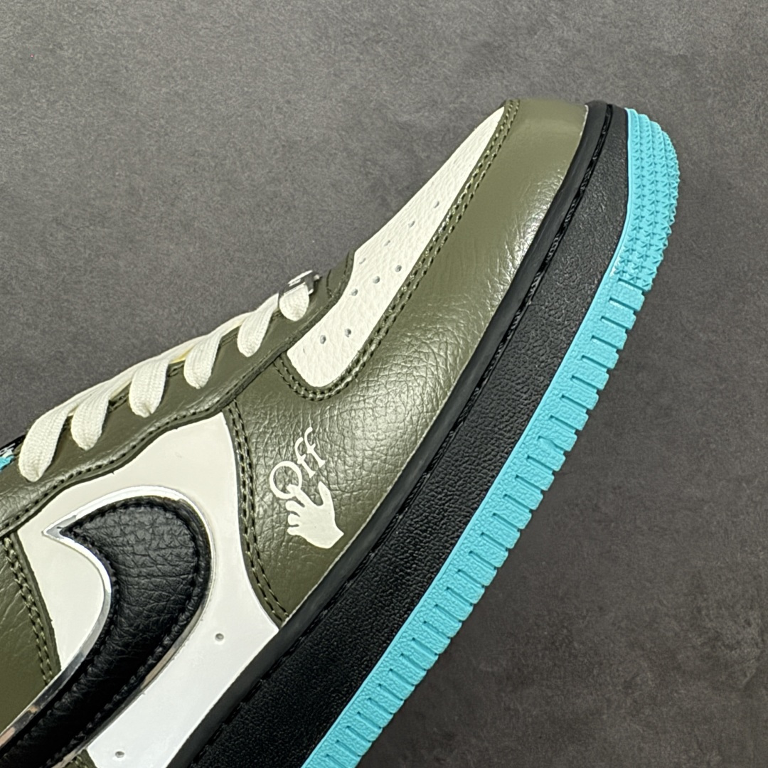 图片[5]-【定制版】Nike Air Force 1\’07 Low 联名 双拼黑绿蓝 空军低帮休闲板鞋 QW5836-022  #原楦头原纸板 原装鞋盒 定制五金配件 内置全掌气垫 原厂鞋底  尺码：36 36.5 37.5 38 38.5 39 40 40.5 41 42 42.5 43 44 44.5 45 编码：HXSB310320-选品中心