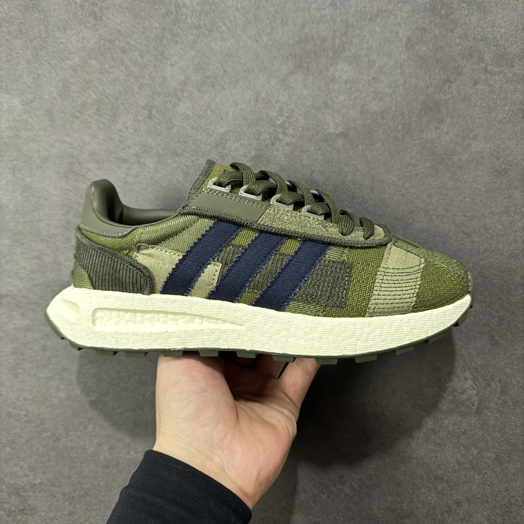 【公司级】adidas Originals Retropy E5 唐老鸭联名款 爆米花 速度轻盈复古系列百搭透气休闲运动慢跑鞋。全新BOOST轻量缓震鞋底材质# 轻盈又不失动感 货号:GX6327 尺码:39-45 编码:JJB240250-选品中心