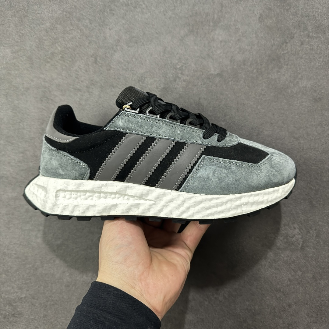 【公司级】adidas Originals Retropy E5 唐老鸭联名款 爆米花 速度轻盈复古系列百搭透气休闲运动慢跑鞋。全新BOOST轻量缓震鞋底材质# 轻盈又不失动感 货号:GW1725 尺码:39-45 编码:JJB240250-选品中心