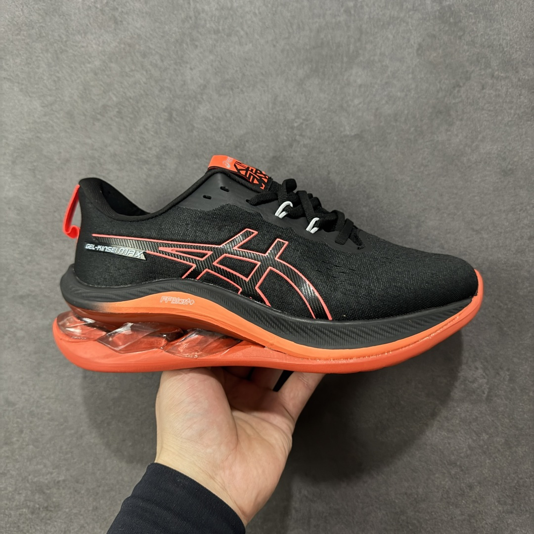【公司级】Asics GEL-KINSEI MAX 亚瑟士专业跑鞋 #采用工程弹性双层再生针织密度鞋面材质,后跟3D可视GEL缓震乳胶物料 #升级FF BLAST PLUS全新缓震中底部位科技材质,外置高耐磨橡胶外底 稳步升级 货号:1011B696-002 尺码:40-45-选品中心