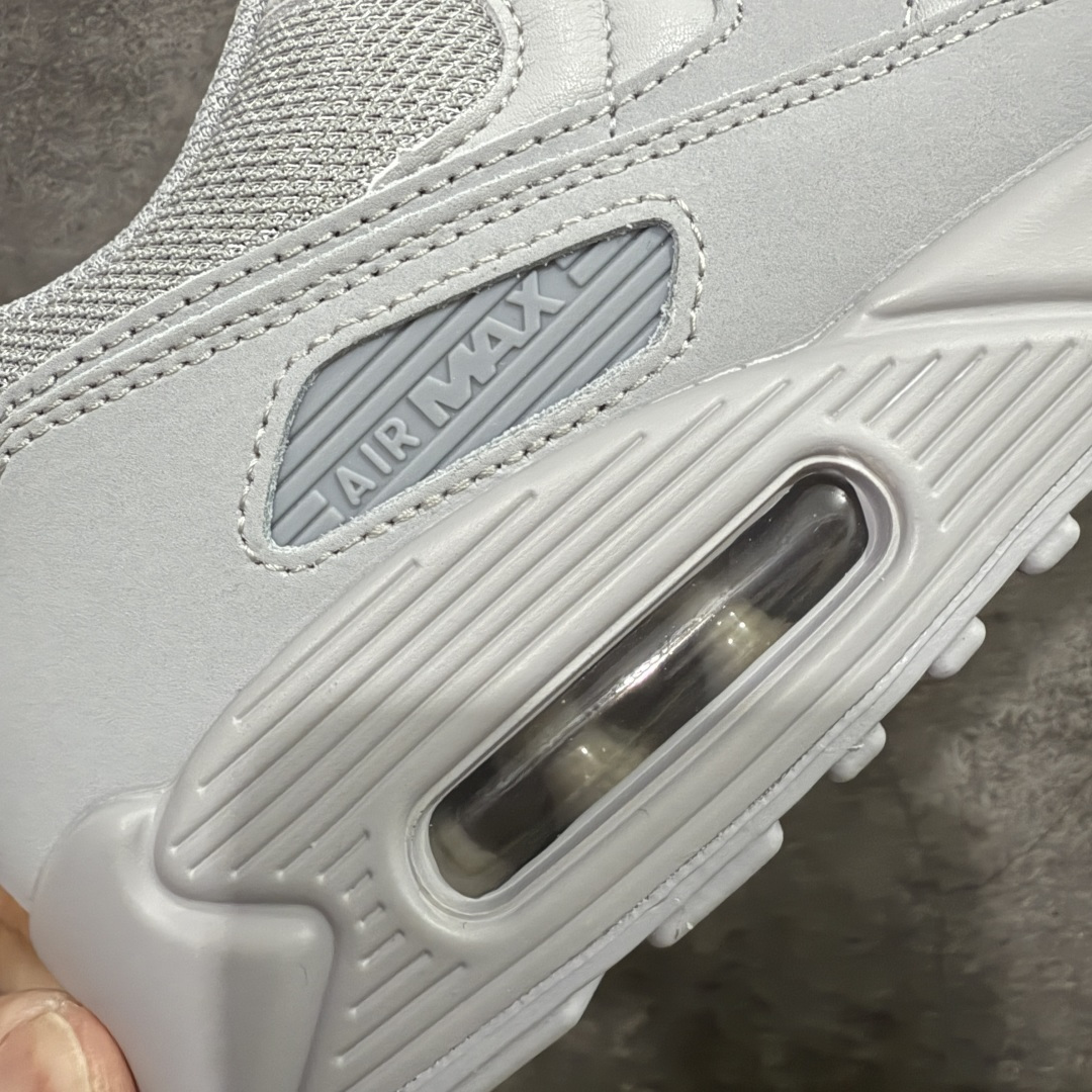 图片[3]-【顶级芯片版】Nike Air Max 90 舒适 复古 合成革减震防滑透气 低帮 休闲跑步鞋 灰色 CN8490-001 鞋舌标可扫码 海外欧州过验版 原纸版原楦头 顶级90款问市 开发数月 原版开发 多道QC质检 鞋型完美复刻 原厂级别工艺 正确色卡 正确气垫蓝光 正确大底 独家私模 采用进口头层牛皮拼接 定位高端市场 行业标杆工艺 尺码：40 40.5 41 42 42.5 43 44 44.5 45 46-选品中心