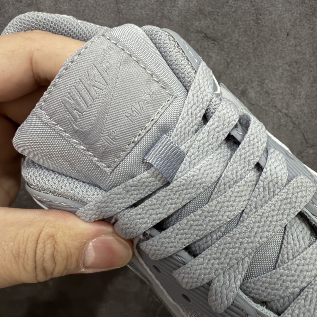 图片[6]-【顶级芯片版】Nike Air Max 90 舒适 复古 合成革减震防滑透气 低帮 休闲跑步鞋 灰色 CN8490-001 鞋舌标可扫码 海外欧州过验版 原纸版原楦头 顶级90款问市 开发数月 原版开发 多道QC质检 鞋型完美复刻 原厂级别工艺 正确色卡 正确气垫蓝光 正确大底 独家私模 采用进口头层牛皮拼接 定位高端市场 行业标杆工艺 尺码：40 40.5 41 42 42.5 43 44 44.5 45 46-选品中心