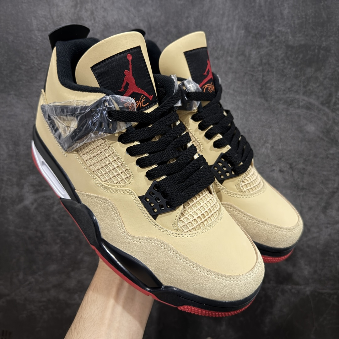 【纯原F版】Air Jordan AJ4 Retro 卡其黑 工厂全新出货 全新品质 原来的货都没了 懂得都懂 原楦原纸板同源开发 完美呈现乔4的版型 内侧正确双色网格 还原细节 正确气垫颜色 正确网格工艺 正确拉帮工艺 全鞋原装材料制作 原档案原模具打造 货号：IH2094 200 尺码：36-48.5-选品中心