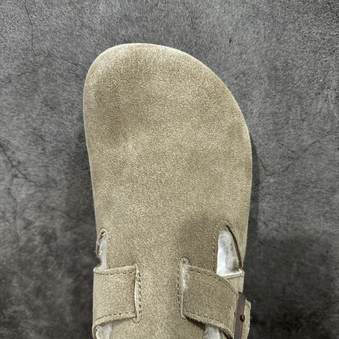 图片[5]-【纯原H版】Birkenstock\\t 勃肯/博肯软木软底全包 半拖 羊毛一体拖鞋 十年ZP代工厂老师傅工艺 纯手工打造原汁原味博肯 市场最强版 没有之一 鞋面设计：选用陸丰A级进口羊皮毛，质地细腻，手感丰满；尺寸间障均匀，柔软，深度保暖；吸湿，进气，排汗 鞋子内里：化质澳洲羔羊皮分子结构可将水蒸气吸进多孔构体中，吸湿性好，透气性极住，保持脚底干爽 鞋底设计：型模EVA极富弹性，加持胎面设计，升级版独家私模，柔软回弹性好，耐折耐磨，防滑防踢 尺码： 35 36 37 38 39 40 41 42 43 44 45-选品中心