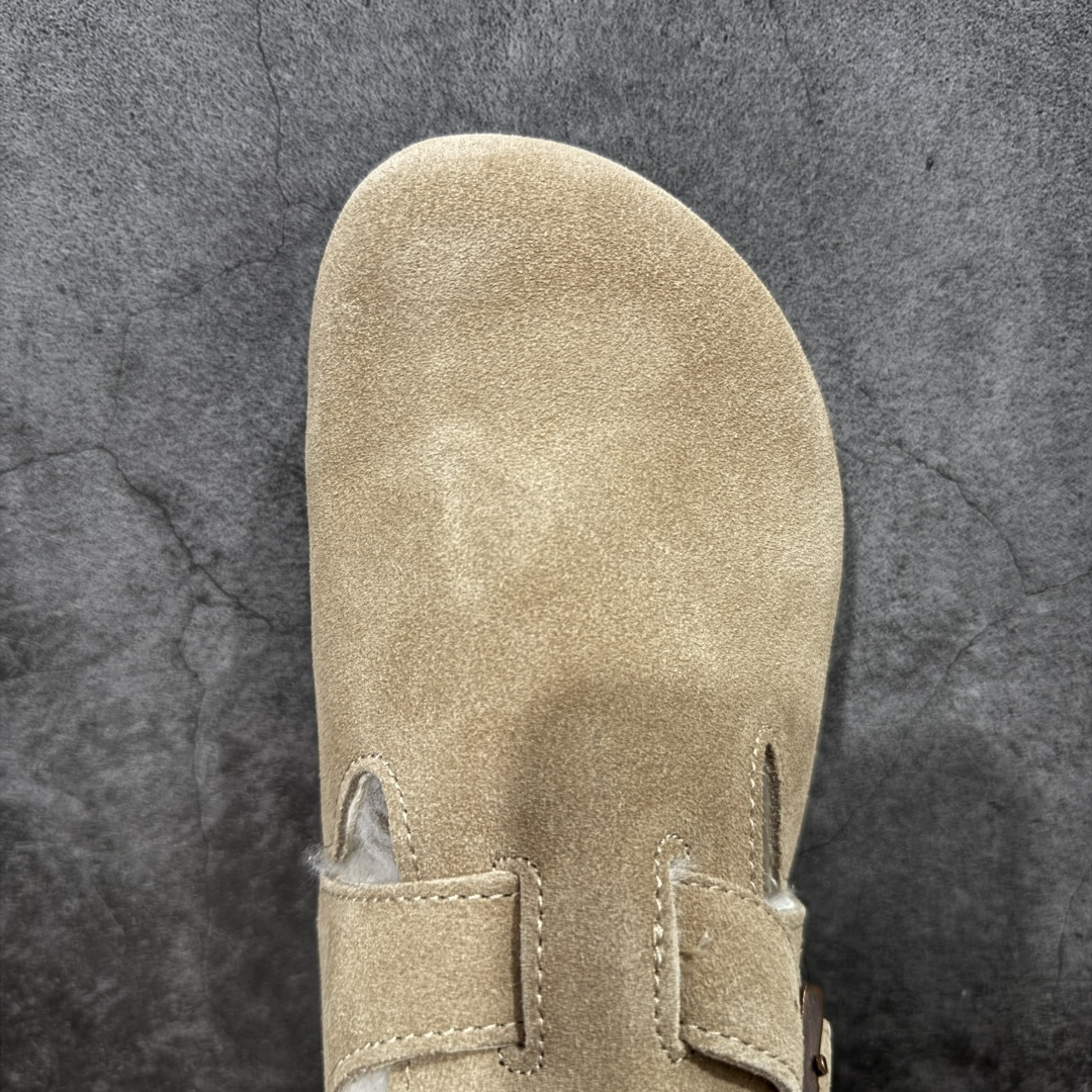 图片[5]-【纯原H版】Birkenstock\\t 勃肯/博肯软木软底全包 半拖 羊毛一体拖鞋 十年ZP代工厂老师傅工艺 纯手工打造原汁原味博肯 市场最强版 没有之一 鞋面设计：选用陸丰A级进口羊皮毛，质地细腻，手感丰满；尺寸间障均匀，柔软，深度保暖；吸湿，进气，排汗 鞋子内里：化质澳洲羔羊皮分子结构可将水蒸气吸进多孔构体中，吸湿性好，透气性极住，保持脚底干爽 鞋底设计：型模EVA极富弹性，加持胎面设计，升级版独家私模，柔软回弹性好，耐折耐磨，防滑防踢 尺码： 35 36 37 38 39 40 41 42 43 44 45-选品中心