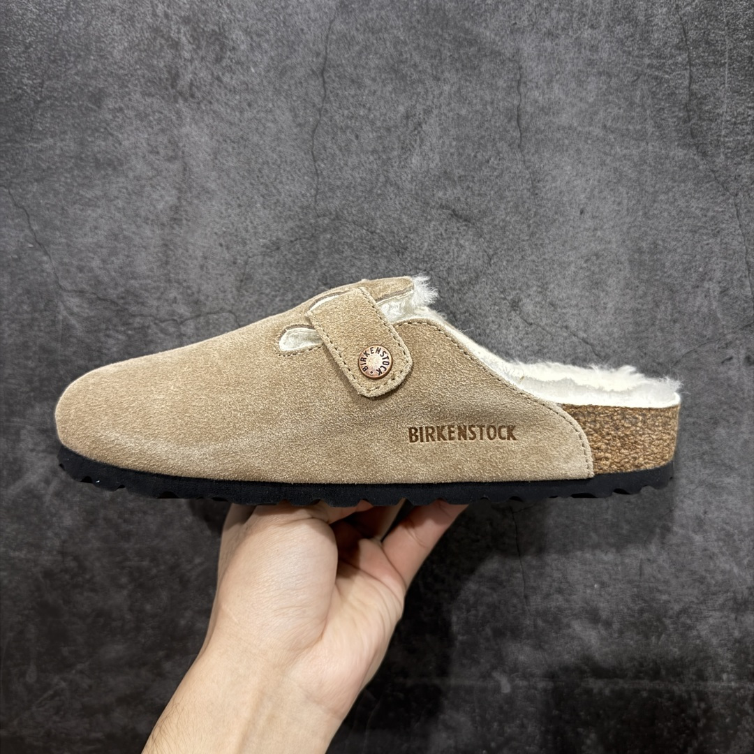 图片[2]-【纯原H版】Birkenstock\\t 勃肯/博肯软木软底全包 半拖 羊毛一体拖鞋 十年ZP代工厂老师傅工艺 纯手工打造原汁原味博肯 市场最强版 没有之一 鞋面设计：选用陸丰A级进口羊皮毛，质地细腻，手感丰满；尺寸间障均匀，柔软，深度保暖；吸湿，进气，排汗 鞋子内里：化质澳洲羔羊皮分子结构可将水蒸气吸进多孔构体中，吸湿性好，透气性极住，保持脚底干爽 鞋底设计：型模EVA极富弹性，加持胎面设计，升级版独家私模，柔软回弹性好，耐折耐磨，防滑防踢 尺码： 35 36 37 38 39 40 41 42 43 44 45-选品中心