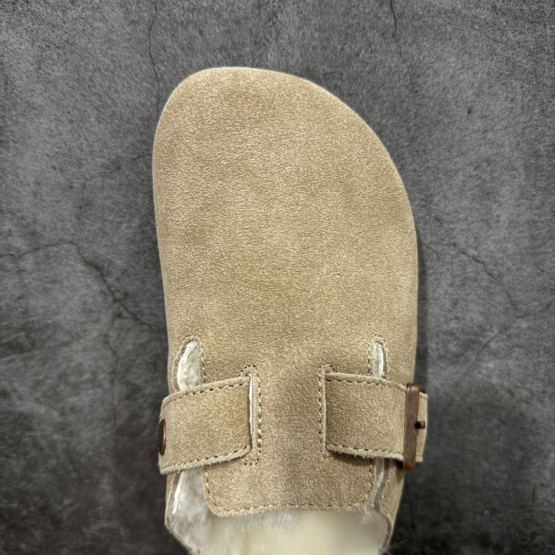 图片[5]-【纯原H版】Birkenstock\\t 勃肯/博肯软木软底全包 半拖 羊毛一体拖鞋 十年ZP代工厂老师傅工艺 纯手工打造原汁原味博肯 市场最强版 没有之一 鞋面设计：选用陸丰A级进口羊皮毛，质地细腻，手感丰满；尺寸间障均匀，柔软，深度保暖；吸湿，进气，排汗 鞋子内里：化质澳洲羔羊皮分子结构可将水蒸气吸进多孔构体中，吸湿性好，透气性极住，保持脚底干爽 鞋底设计：型模EVA极富弹性，加持胎面设计，升级版独家私模，柔软回弹性好，耐折耐磨，防滑防踢 尺码： 35 36 37 38 39 40 41 42 43 44 45-选品中心