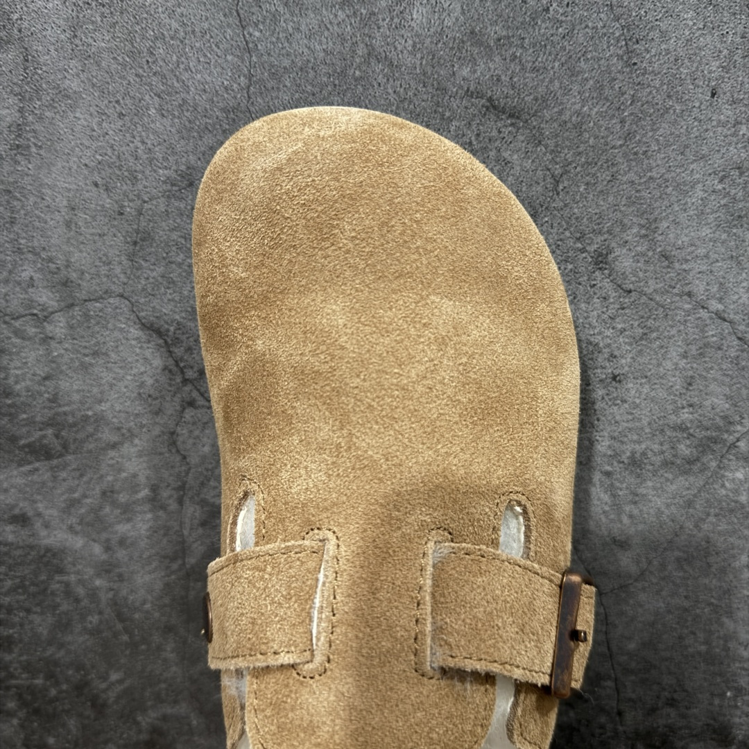 图片[5]-【纯原H版】Birkenstock\\t 勃肯/博肯软木软底全包 半拖 羊毛一体拖鞋 十年ZP代工厂老师傅工艺 纯手工打造原汁原味博肯 市场最强版 没有之一 鞋面设计：选用陸丰A级进口羊皮毛，质地细腻，手感丰满；尺寸间障均匀，柔软，深度保暖；吸湿，进气，排汗 鞋子内里：化质澳洲羔羊皮分子结构可将水蒸气吸进多孔构体中，吸湿性好，透气性极住，保持脚底干爽 鞋底设计：型模EVA极富弹性，加持胎面设计，升级版独家私模，柔软回弹性好，耐折耐磨，防滑防踢 尺码： 35 36 37 38 39 40 41 42 43 44 45-选品中心