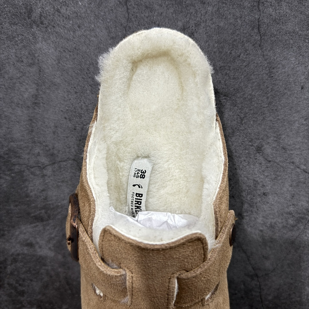 图片[8]-【纯原H版】Birkenstock\\t 勃肯/博肯软木软底全包 半拖 羊毛一体拖鞋 十年ZP代工厂老师傅工艺 纯手工打造原汁原味博肯 市场最强版 没有之一 鞋面设计：选用陸丰A级进口羊皮毛，质地细腻，手感丰满；尺寸间障均匀，柔软，深度保暖；吸湿，进气，排汗 鞋子内里：化质澳洲羔羊皮分子结构可将水蒸气吸进多孔构体中，吸湿性好，透气性极住，保持脚底干爽 鞋底设计：型模EVA极富弹性，加持胎面设计，升级版独家私模，柔软回弹性好，耐折耐磨，防滑防踢 尺码： 35 36 37 38 39 40 41 42 43 44 45-选品中心