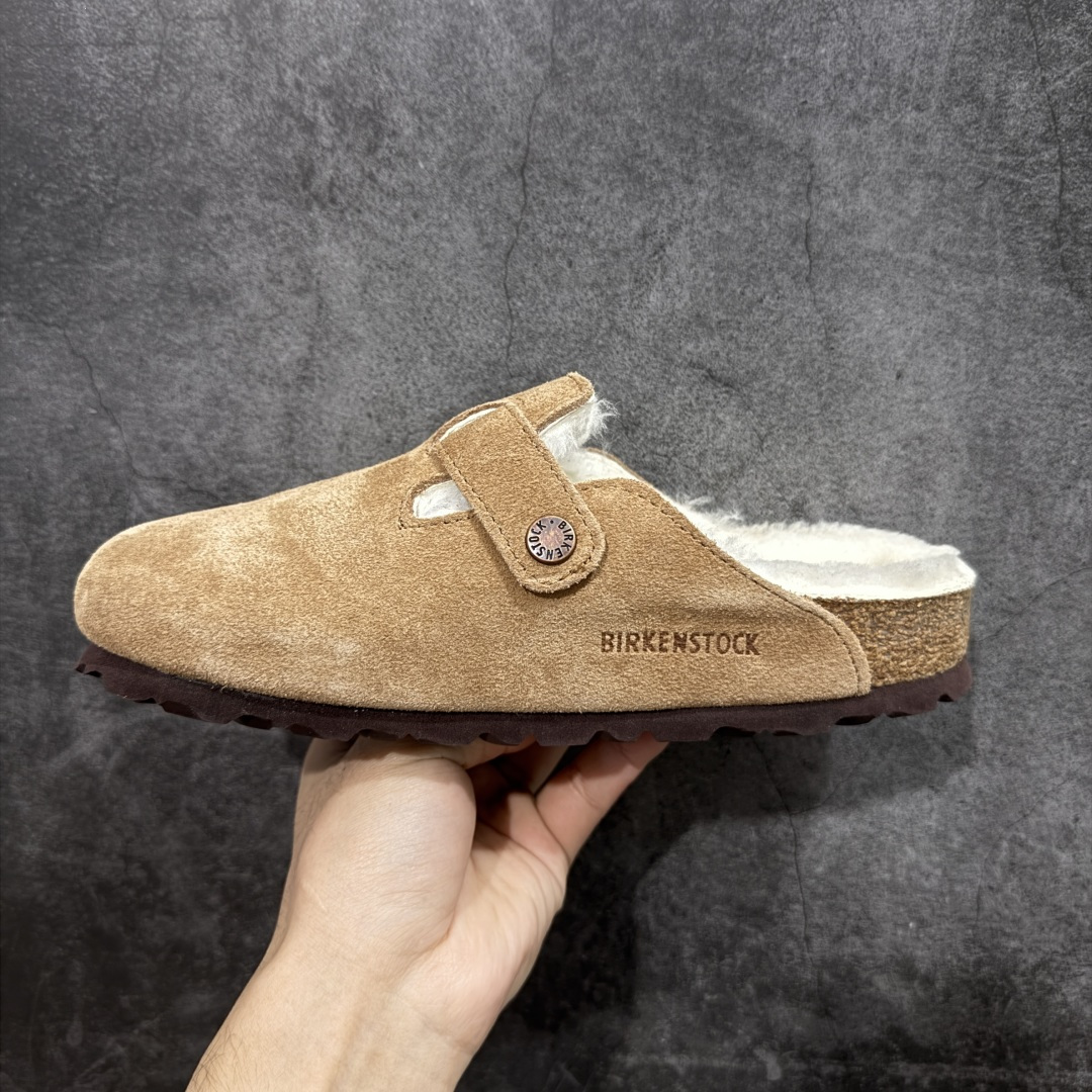 图片[2]-【纯原H版】Birkenstock\\t 勃肯/博肯软木软底全包 半拖 羊毛一体拖鞋 十年ZP代工厂老师傅工艺 纯手工打造原汁原味博肯 市场最强版 没有之一 鞋面设计：选用陸丰A级进口羊皮毛，质地细腻，手感丰满；尺寸间障均匀，柔软，深度保暖；吸湿，进气，排汗 鞋子内里：化质澳洲羔羊皮分子结构可将水蒸气吸进多孔构体中，吸湿性好，透气性极住，保持脚底干爽 鞋底设计：型模EVA极富弹性，加持胎面设计，升级版独家私模，柔软回弹性好，耐折耐磨，防滑防踢 尺码： 35 36 37 38 39 40 41 42 43 44 45-选品中心