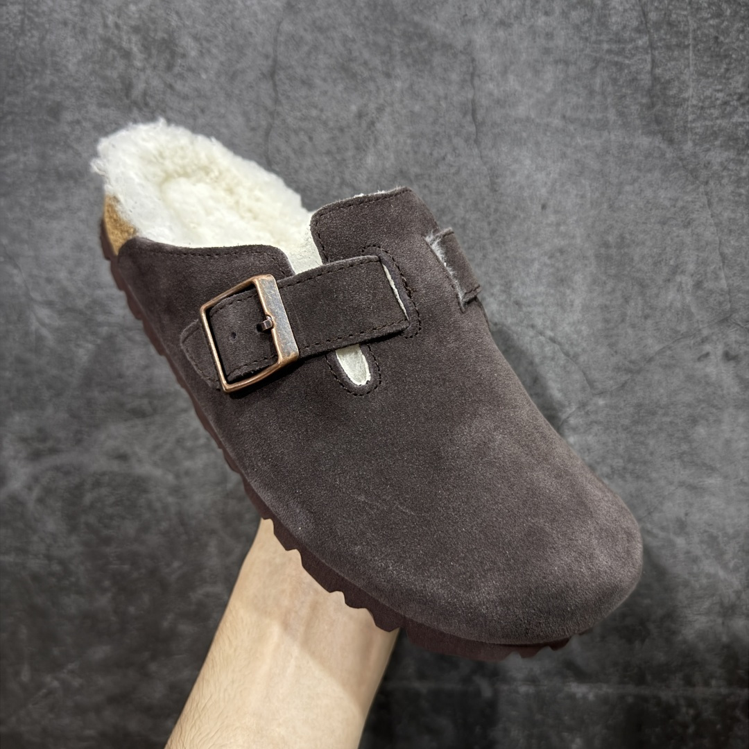 图片[3]-【纯原H版】Birkenstock\\t 勃肯/博肯软木软底全包 半拖 羊毛一体拖鞋 十年ZP代工厂老师傅工艺 纯手工打造原汁原味博肯 市场最强版 没有之一 鞋面设计：选用陸丰A级进口羊皮毛，质地细腻，手感丰满；尺寸间障均匀，柔软，深度保暖；吸湿，进气，排汗 鞋子内里：化质澳洲羔羊皮分子结构可将水蒸气吸进多孔构体中，吸湿性好，透气性极住，保持脚底干爽 鞋底设计：型模EVA极富弹性，加持胎面设计，升级版独家私模，柔软回弹性好，耐折耐磨，防滑防踢 尺码： 35 36 37 38 39 40 41 42 43 44 45-选品中心