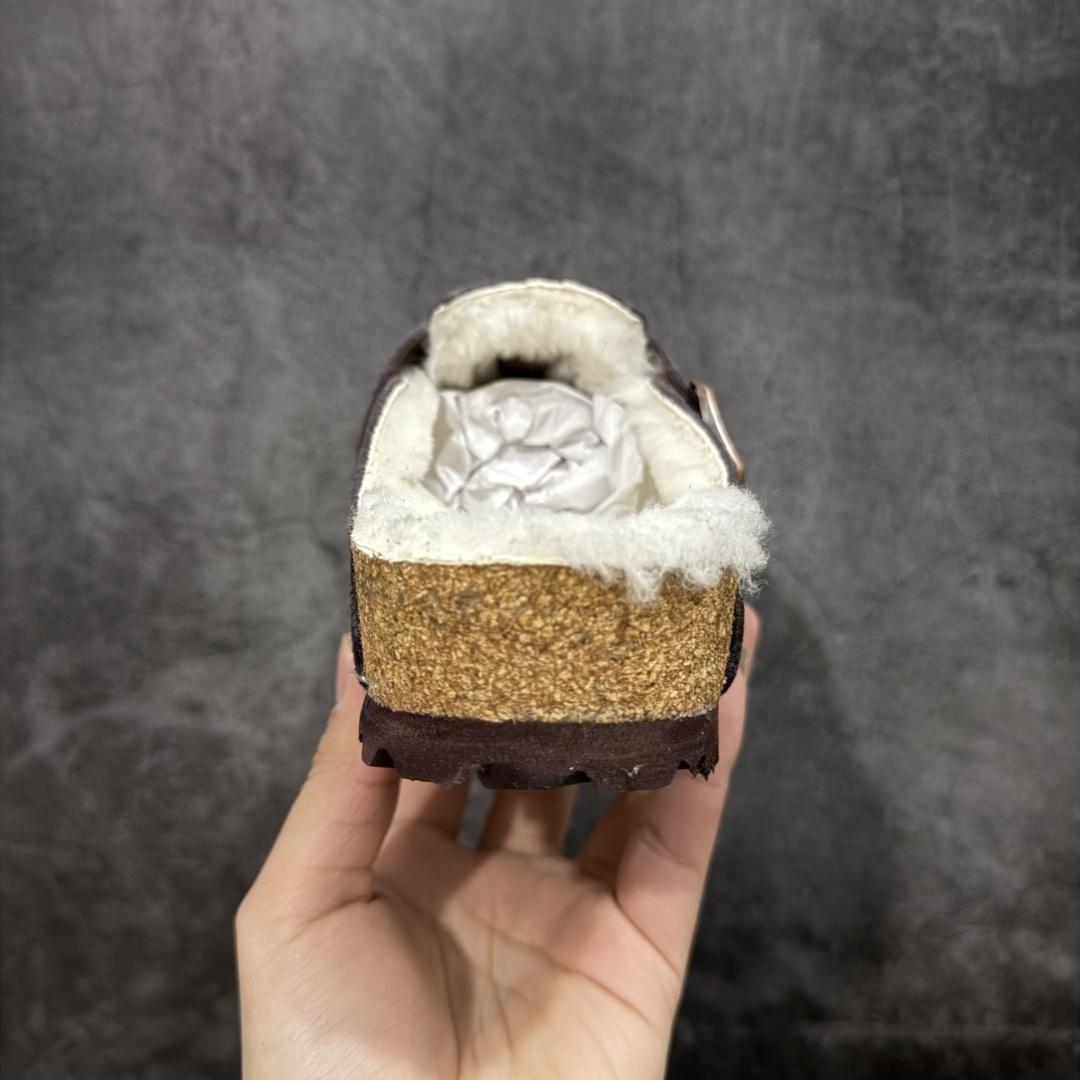 图片[4]-【纯原H版】Birkenstock\\t 勃肯/博肯软木软底全包 半拖 羊毛一体拖鞋 十年ZP代工厂老师傅工艺 纯手工打造原汁原味博肯 市场最强版 没有之一 鞋面设计：选用陸丰A级进口羊皮毛，质地细腻，手感丰满；尺寸间障均匀，柔软，深度保暖；吸湿，进气，排汗 鞋子内里：化质澳洲羔羊皮分子结构可将水蒸气吸进多孔构体中，吸湿性好，透气性极住，保持脚底干爽 鞋底设计：型模EVA极富弹性，加持胎面设计，升级版独家私模，柔软回弹性好，耐折耐磨，防滑防踢 尺码： 35 36 37 38 39 40 41 42 43 44 45-选品中心