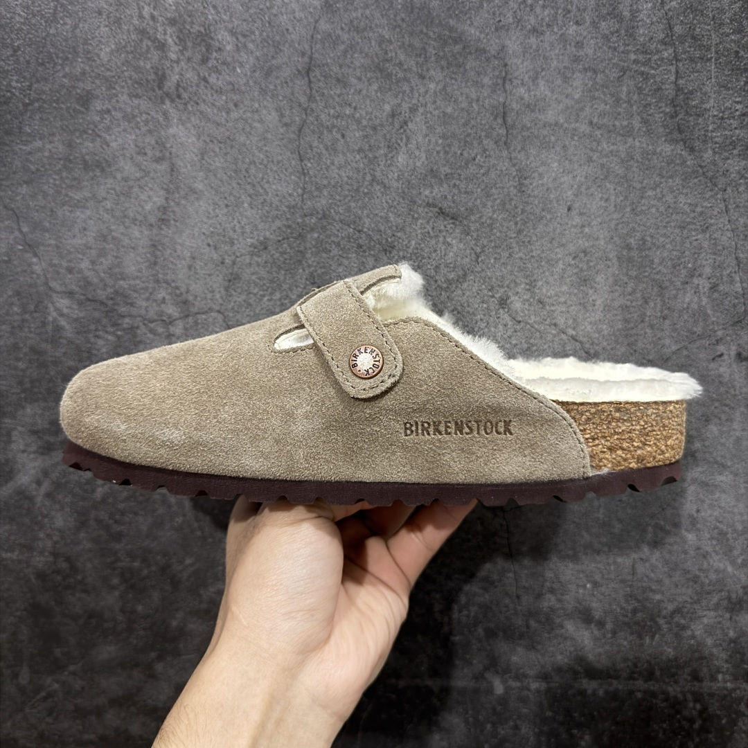 图片[2]-【纯原H版】Birkenstock\\t 勃肯/博肯软木软底全包 半拖 羊毛一体拖鞋 十年ZP代工厂老师傅工艺 纯手工打造原汁原味博肯 市场最强版 没有之一 鞋面设计：选用陸丰A级进口羊皮毛，质地细腻，手感丰满；尺寸间障均匀，柔软，深度保暖；吸湿，进气，排汗 鞋子内里：化质澳洲羔羊皮分子结构可将水蒸气吸进多孔构体中，吸湿性好，透气性极住，保持脚底干爽 鞋底设计：型模EVA极富弹性，加持胎面设计，升级版独家私模，柔软回弹性好，耐折耐磨，防滑防踢 尺码： 35 36 37 38 39 40 41 42 43 44 45-选品中心