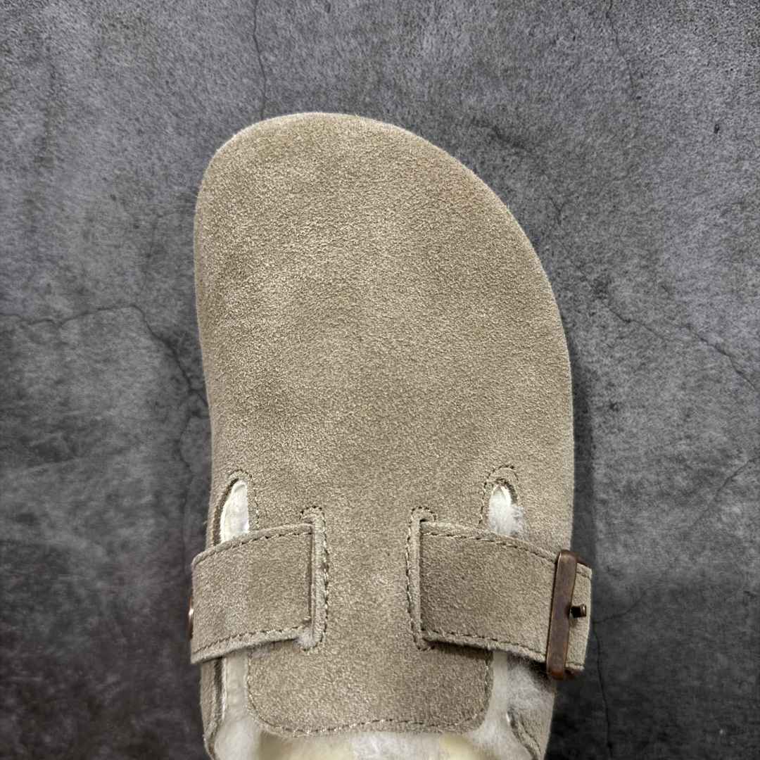 图片[5]-【纯原H版】Birkenstock\\t 勃肯/博肯软木软底全包 半拖 羊毛一体拖鞋 十年ZP代工厂老师傅工艺 纯手工打造原汁原味博肯 市场最强版 没有之一 鞋面设计：选用陸丰A级进口羊皮毛，质地细腻，手感丰满；尺寸间障均匀，柔软，深度保暖；吸湿，进气，排汗 鞋子内里：化质澳洲羔羊皮分子结构可将水蒸气吸进多孔构体中，吸湿性好，透气性极住，保持脚底干爽 鞋底设计：型模EVA极富弹性，加持胎面设计，升级版独家私模，柔软回弹性好，耐折耐磨，防滑防踢 尺码： 35 36 37 38 39 40 41 42 43 44 45-选品中心