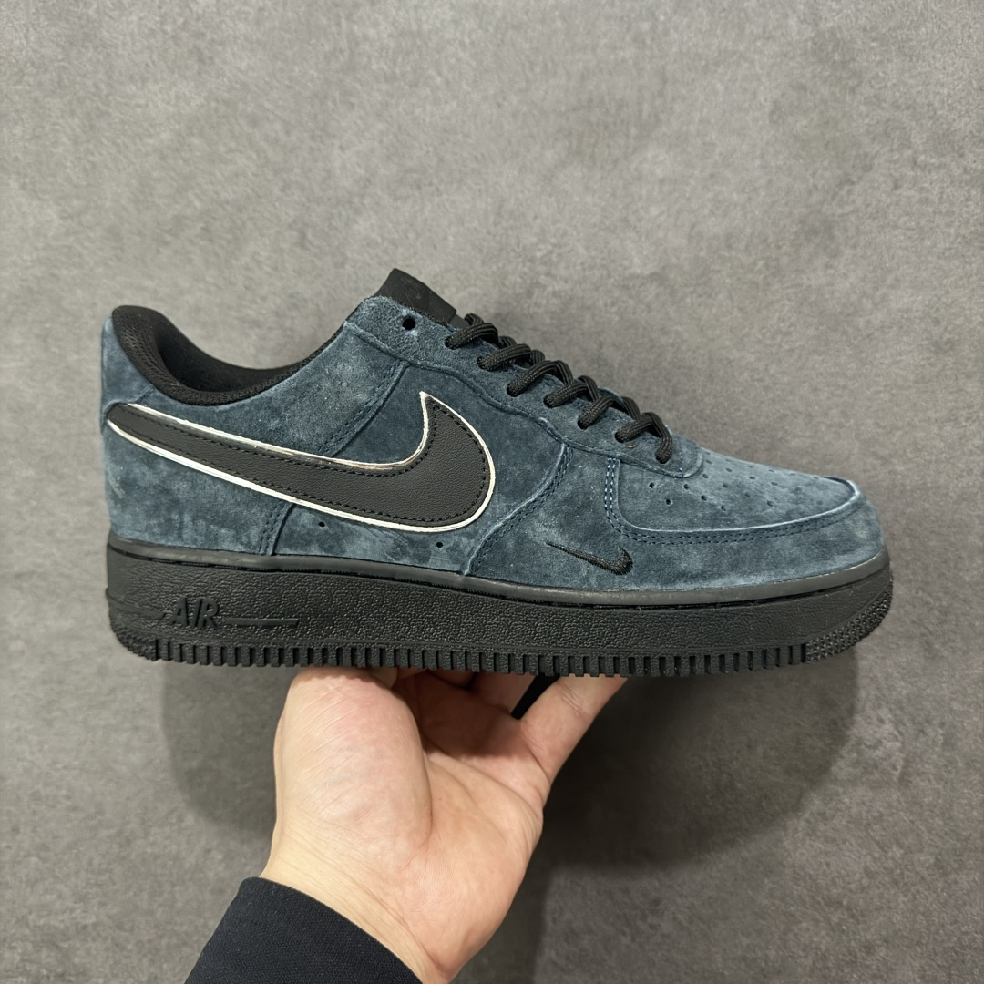 【定制版】Nike Air Force 1\'07 Low 深蓝黑 全麂皮 空军低帮休闲板鞋  #定制皮料 原盒原包装 原楦头原纸板 纯正版型 内置全掌气垫 货号：ZH0316-157  尺码：36 36.5 37.5 38 38.5 39 40 40.5 41 42 42.5 43 44 44.5 45-选品中心