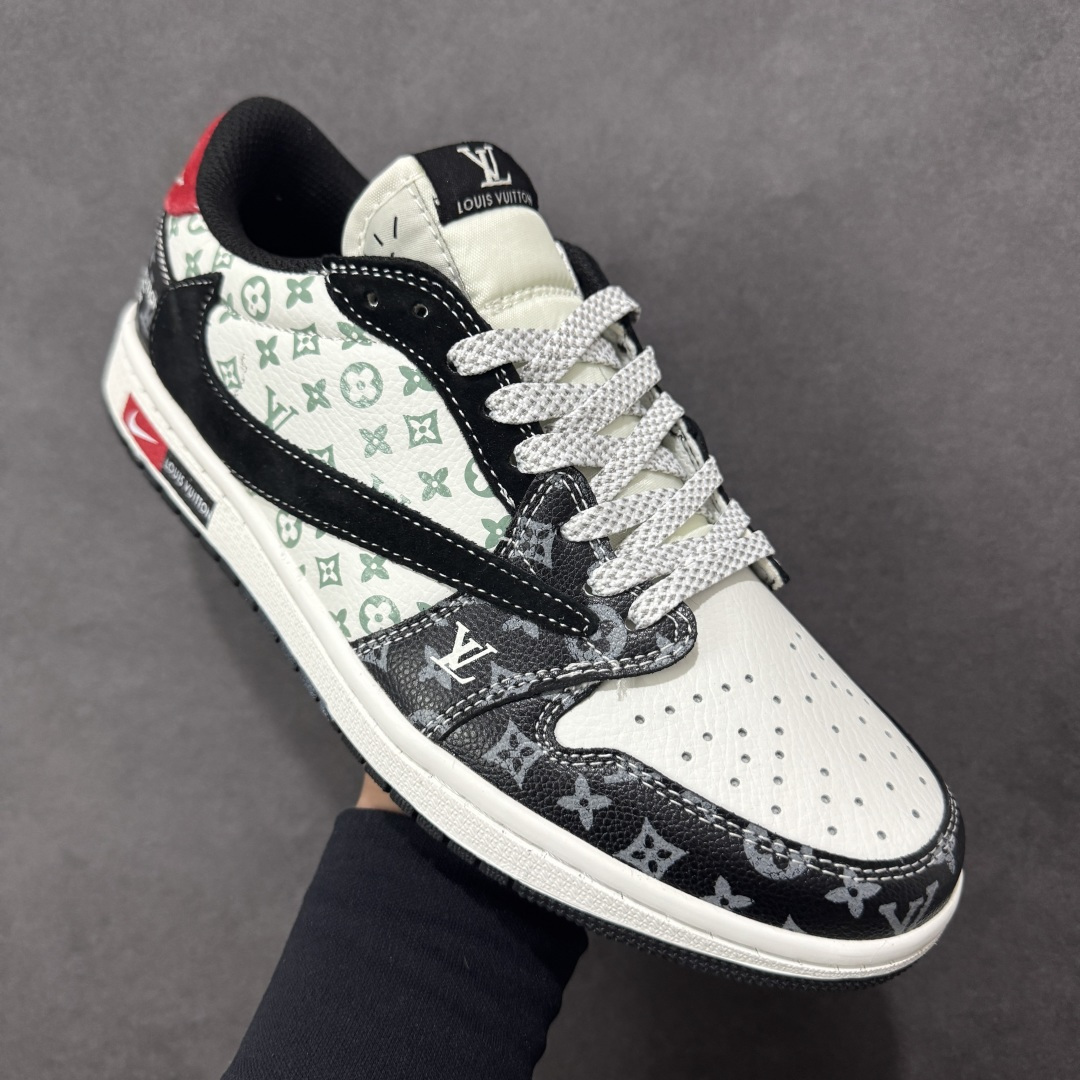 图片[3]-【定制版】Air Jordan 1 Low AJ1 乔1 LV联名款 高端定制 低帮复古篮球鞋  #定制鞋盒 大厂纯原品质出货 超高清洁度 皮料切割干净无任何毛边 细节完美 货号：DZ5899-036  尺码：36 36.5 37.5 38 38.5 39 40 40.5 41 42 42.5 43 44 44.5 45-选品中心